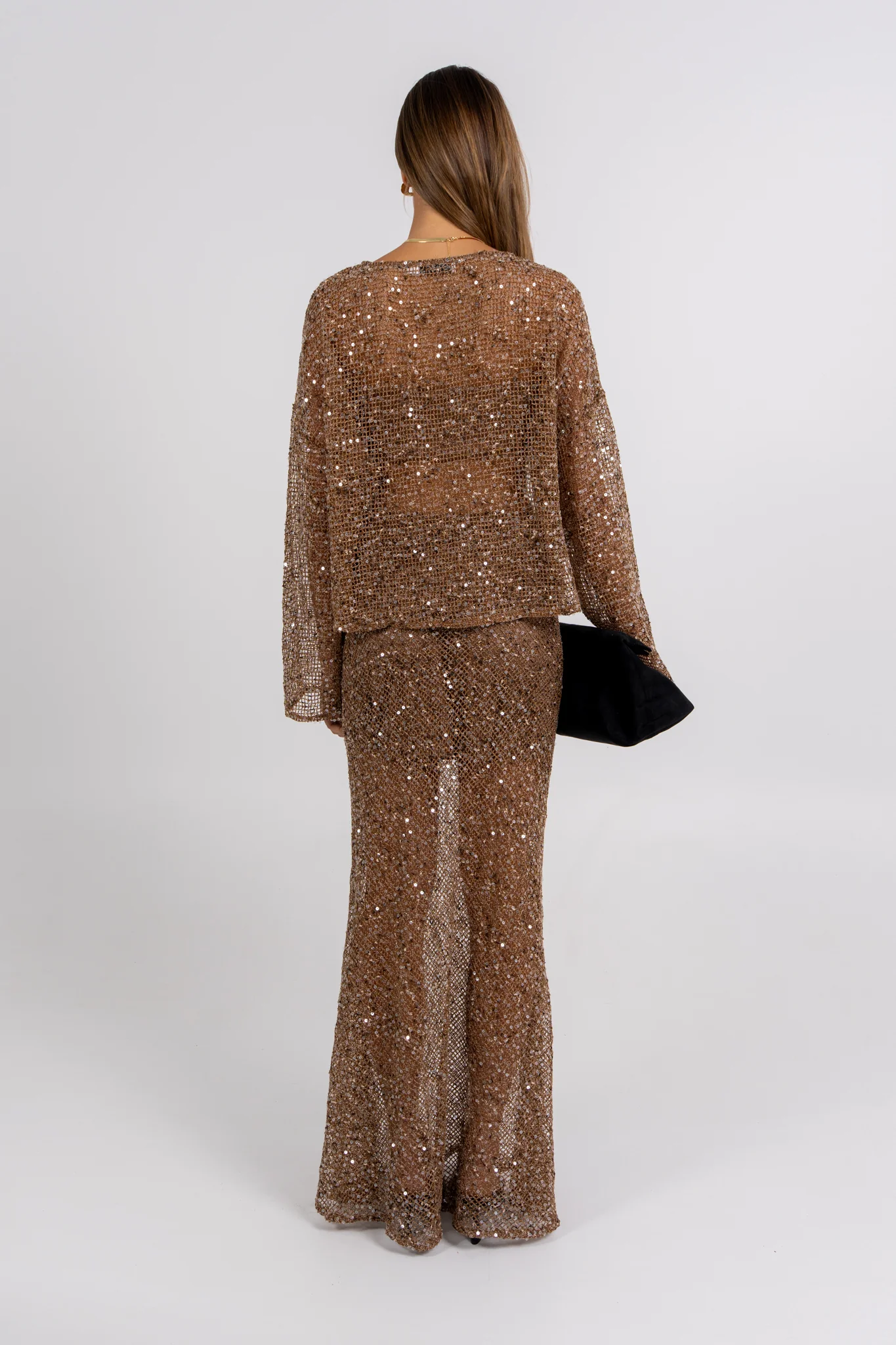 Mae Sequin Top Mocha - Image 8