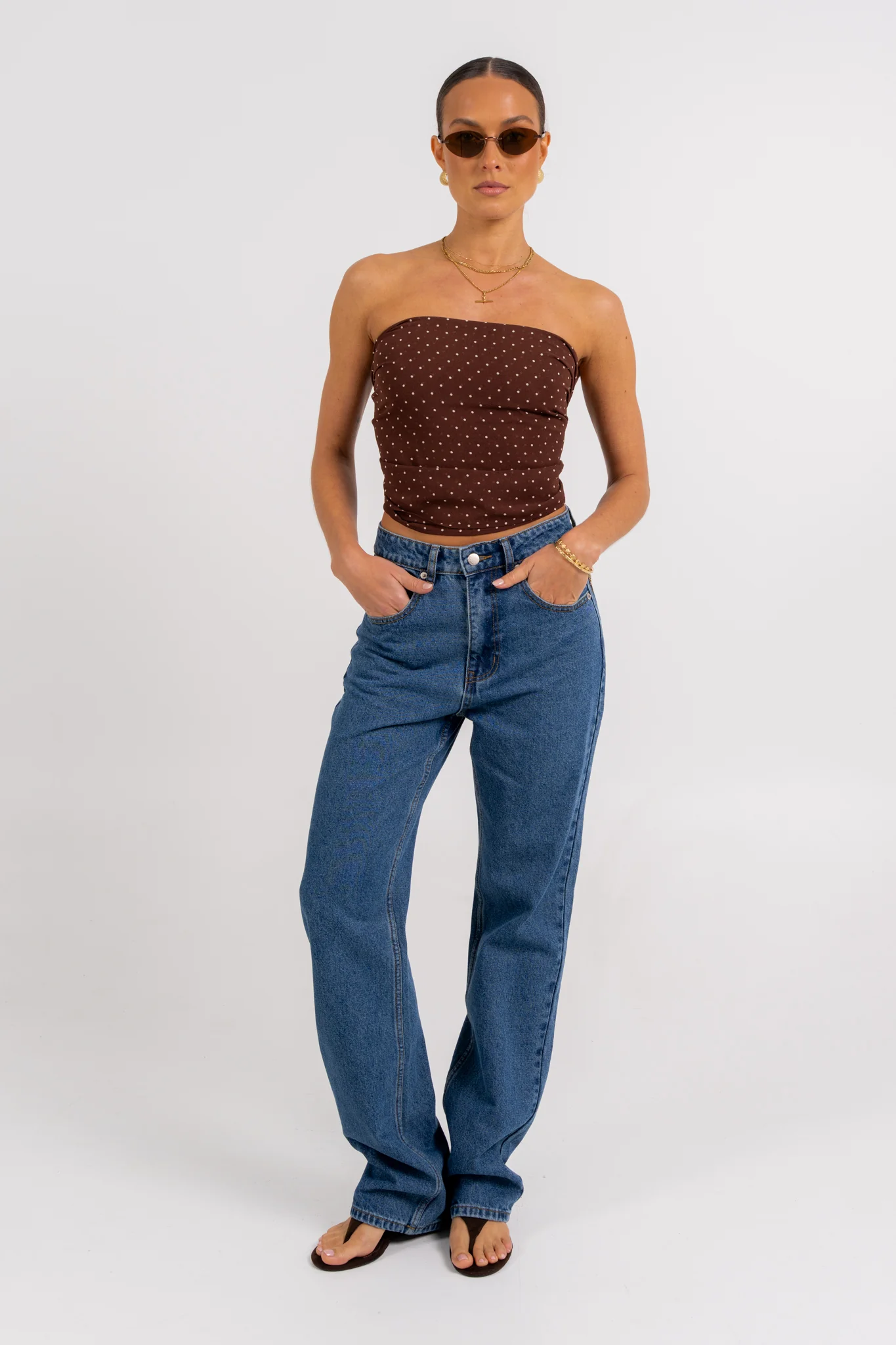 Mimi Scarf Top Polka Dot