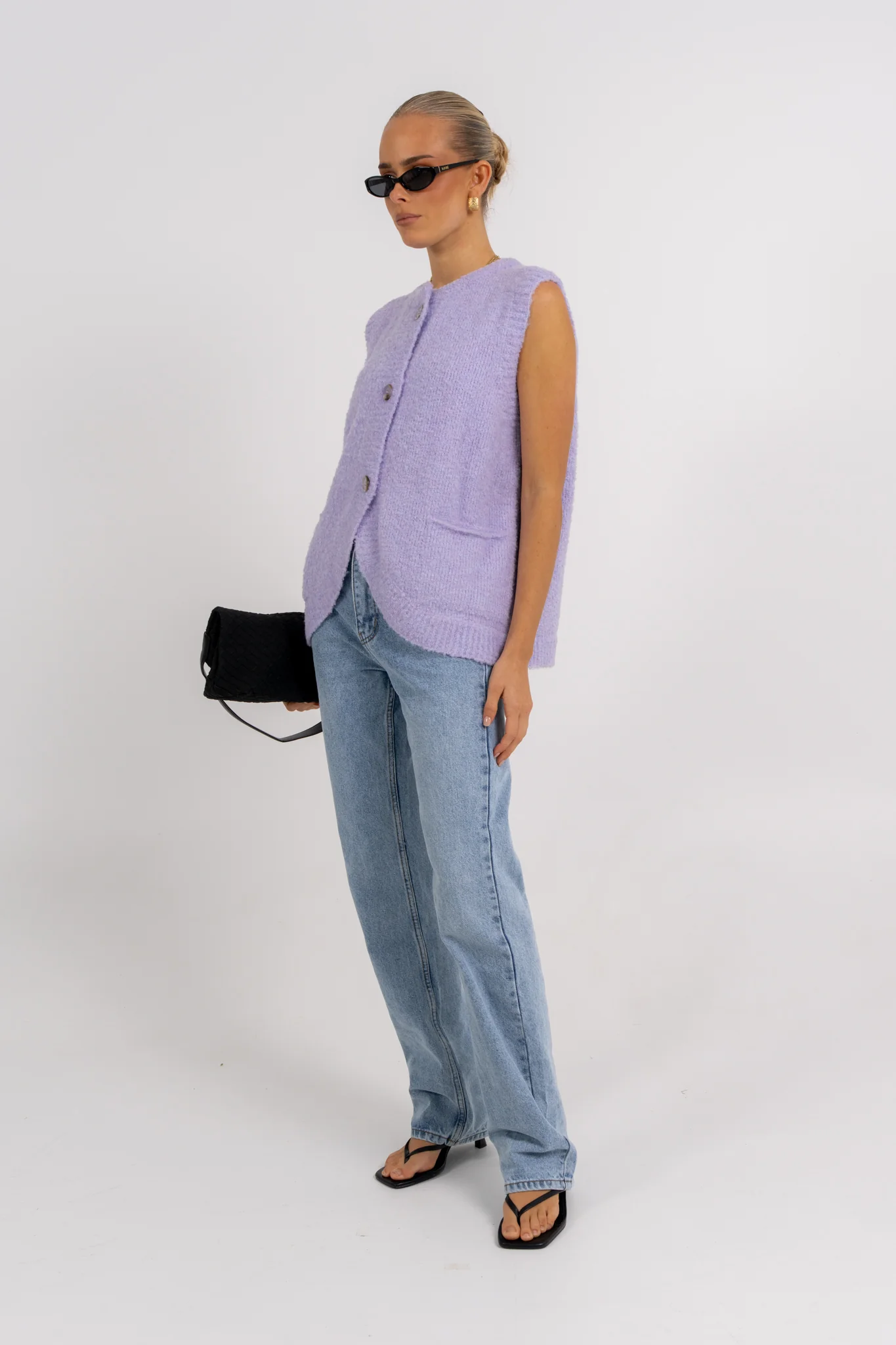 Nadia Knit Vest Lilac Marle - Image 6
