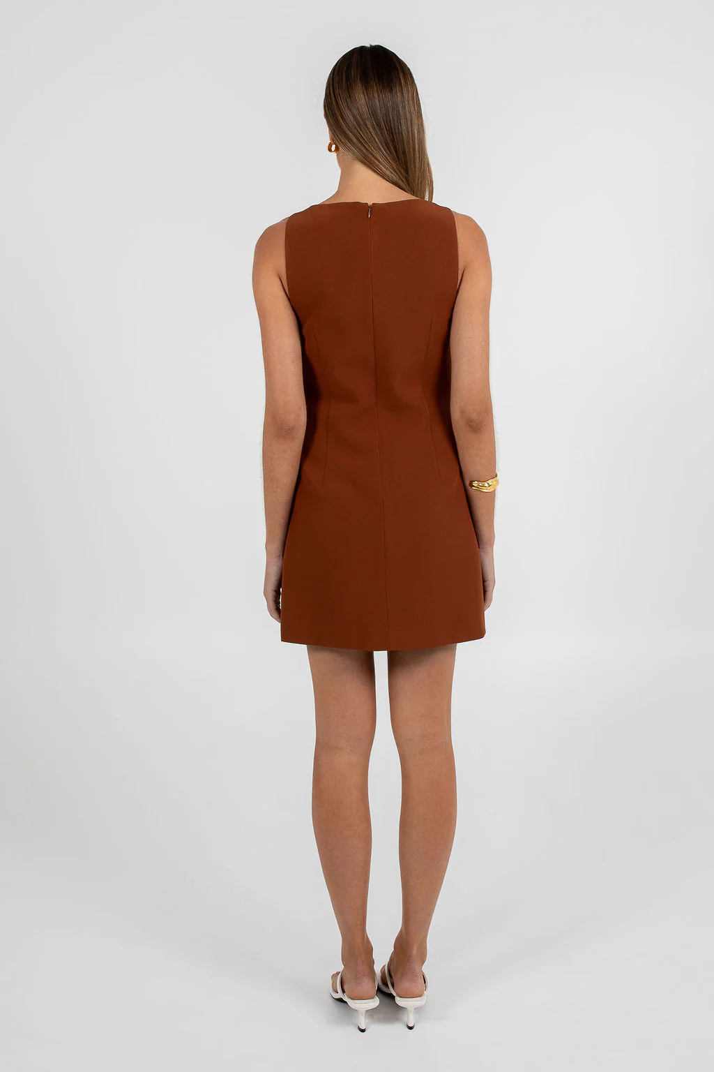 Natalia Mini Dress Brown - Image 4