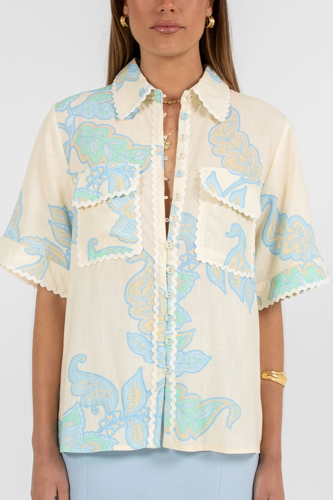 Nellie Mini Skirt Powder Blue - Image 5