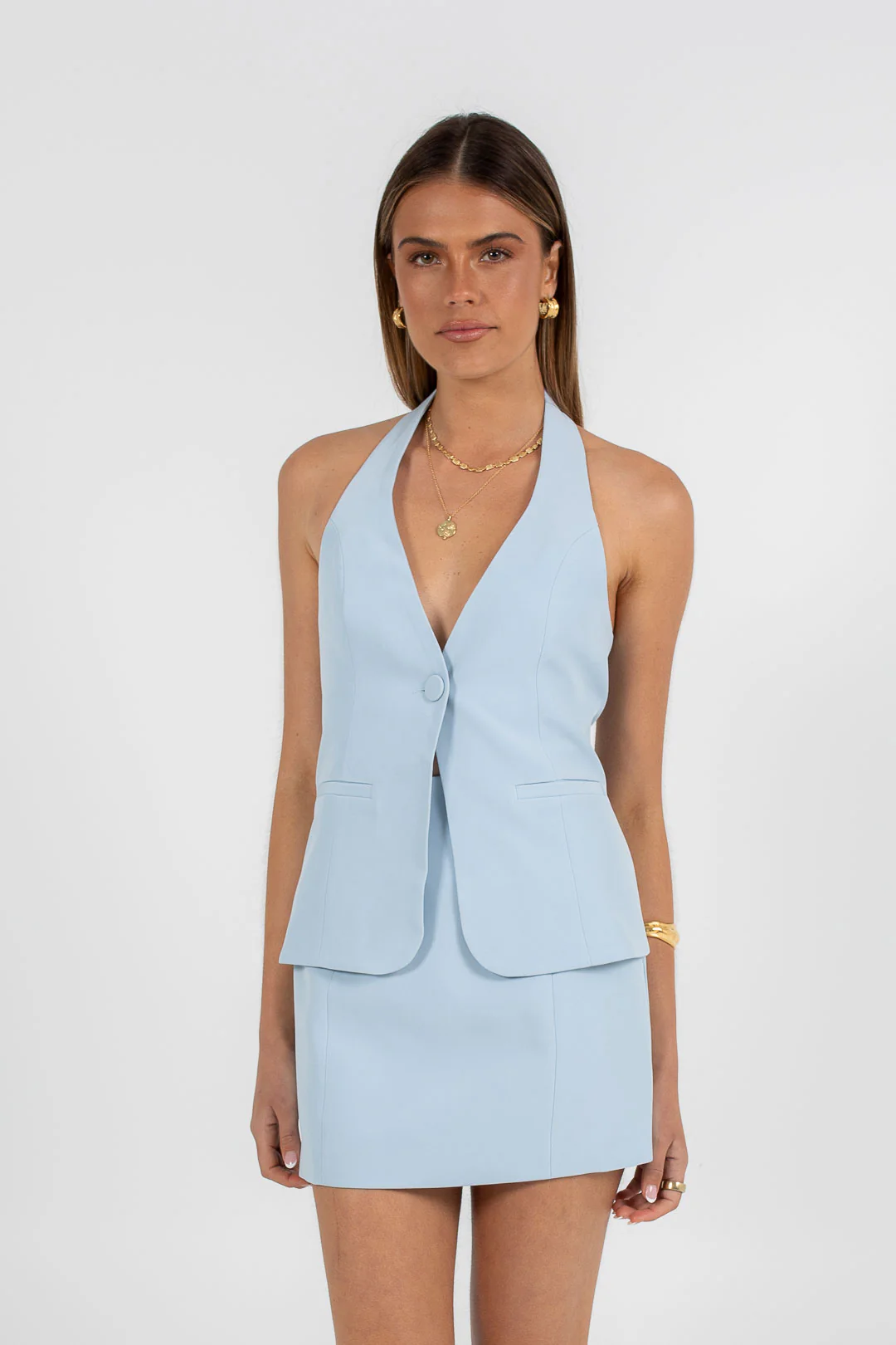 Nellie Mini Skirt Powder Blue - Image 8