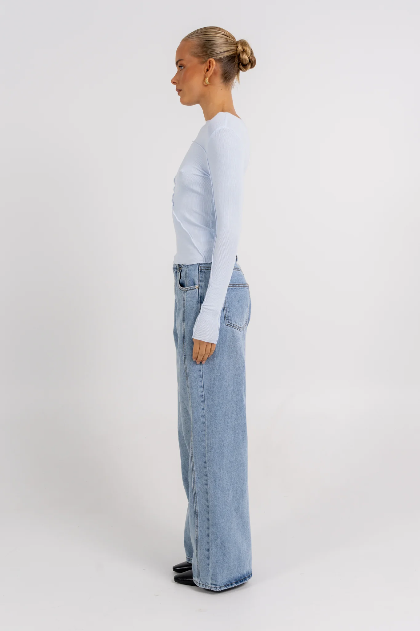 Nicka Long Sleeve Top Blue - Image 7