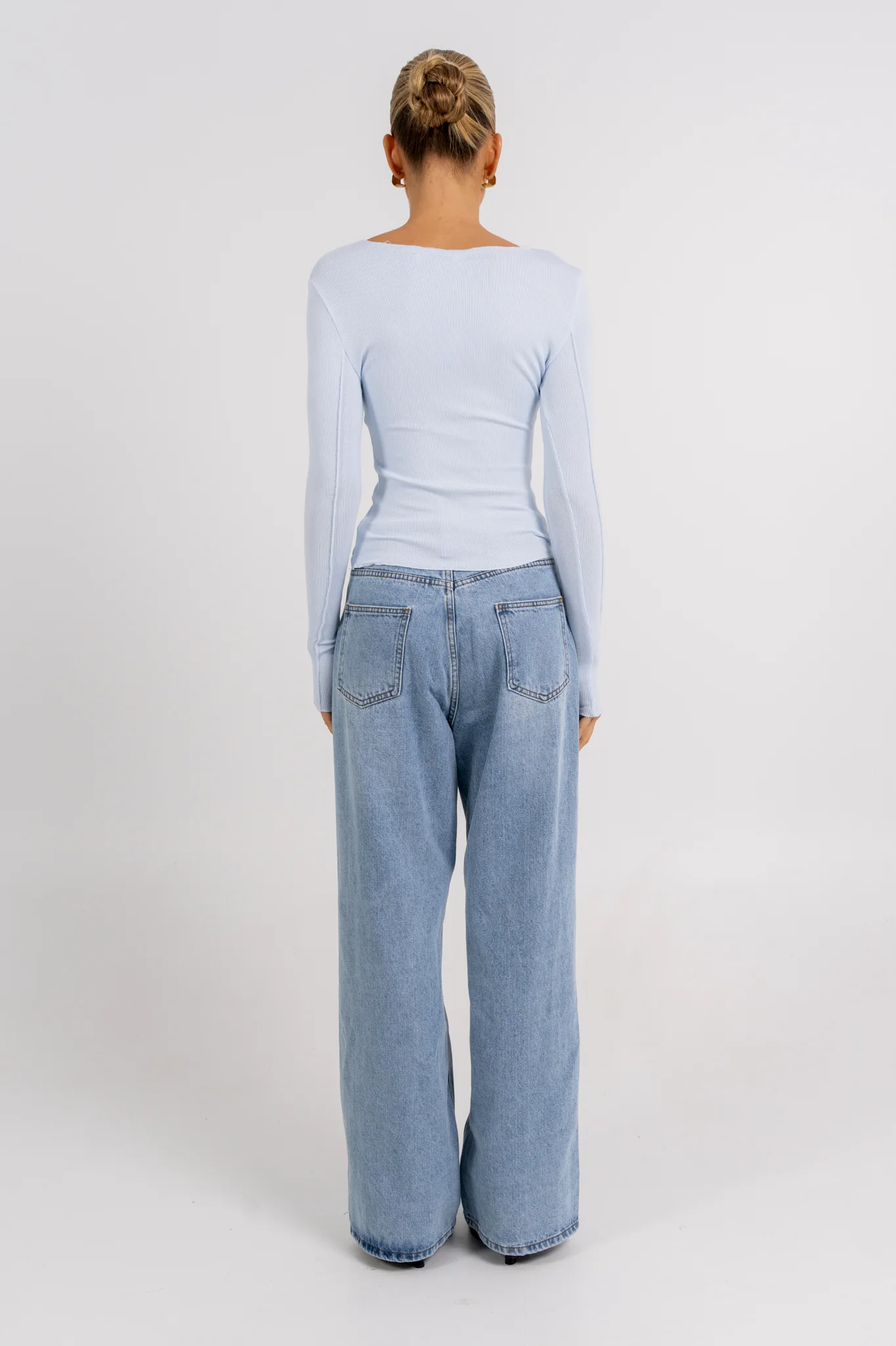 Nicka Long Sleeve Top Blue - Image 8
