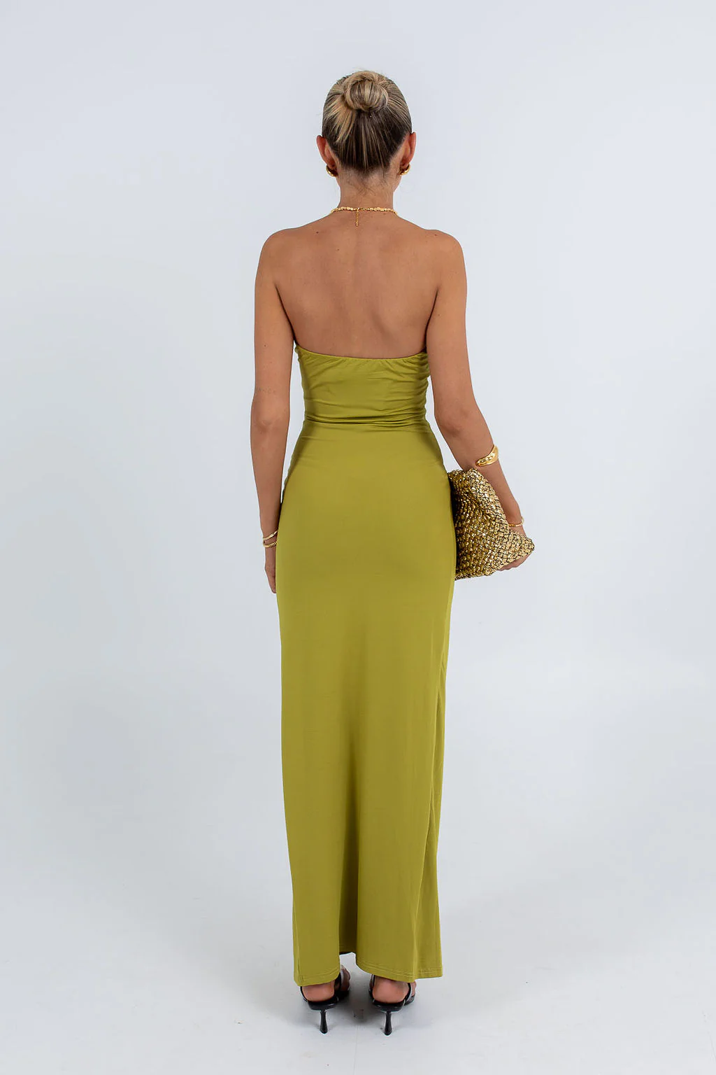 Nicole Maxi Dress Olive - Image 5