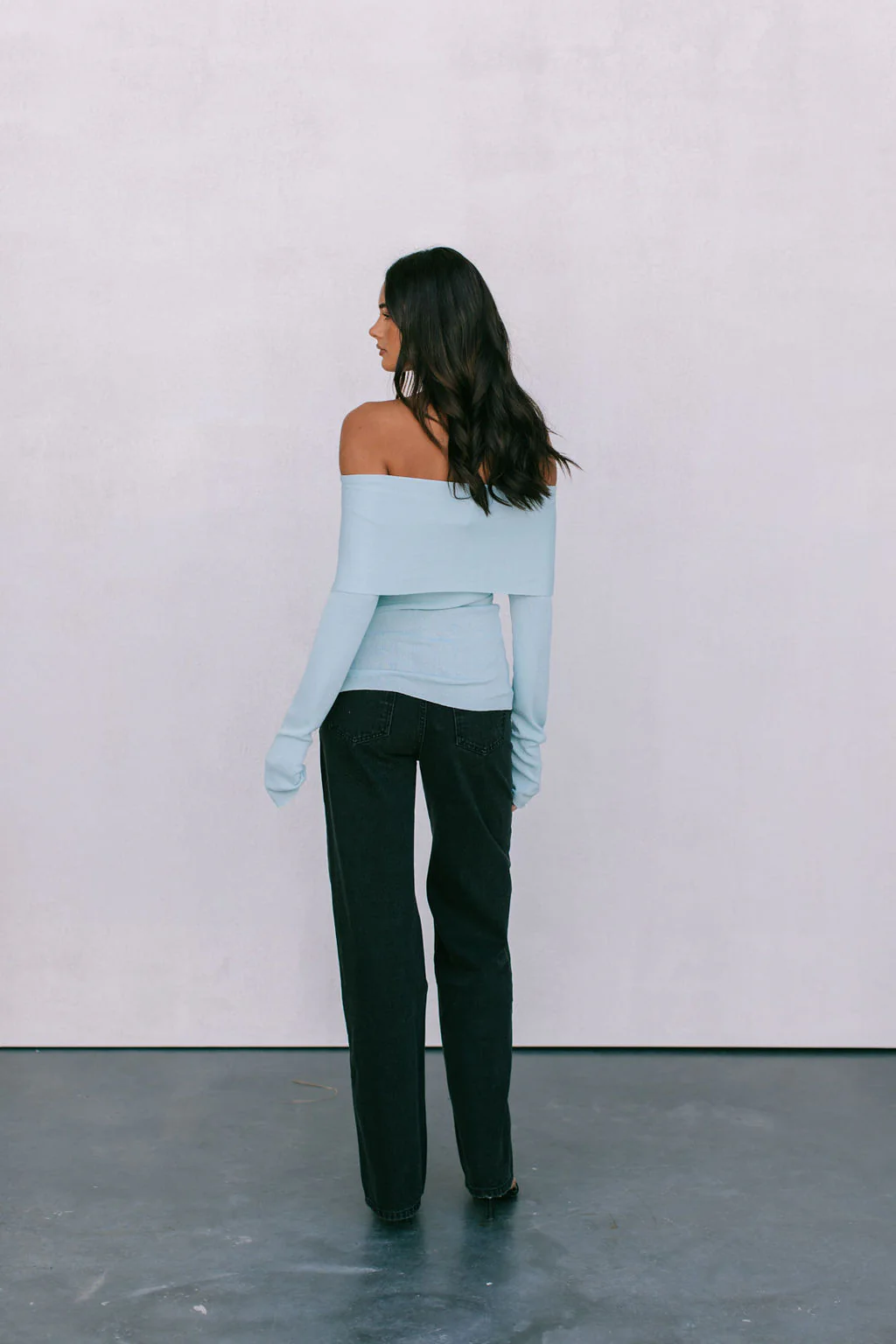 Nima Long Sleeve Top Baby Blue - Image 4
