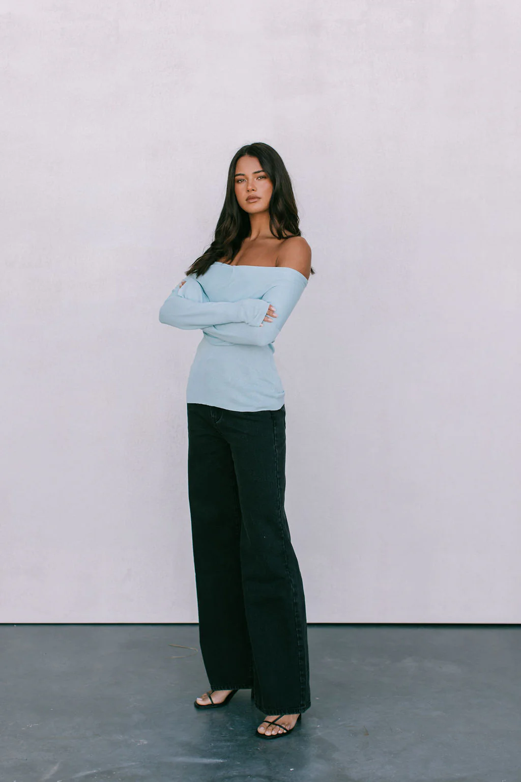 Nima Long Sleeve Top Baby Blue - Image 9