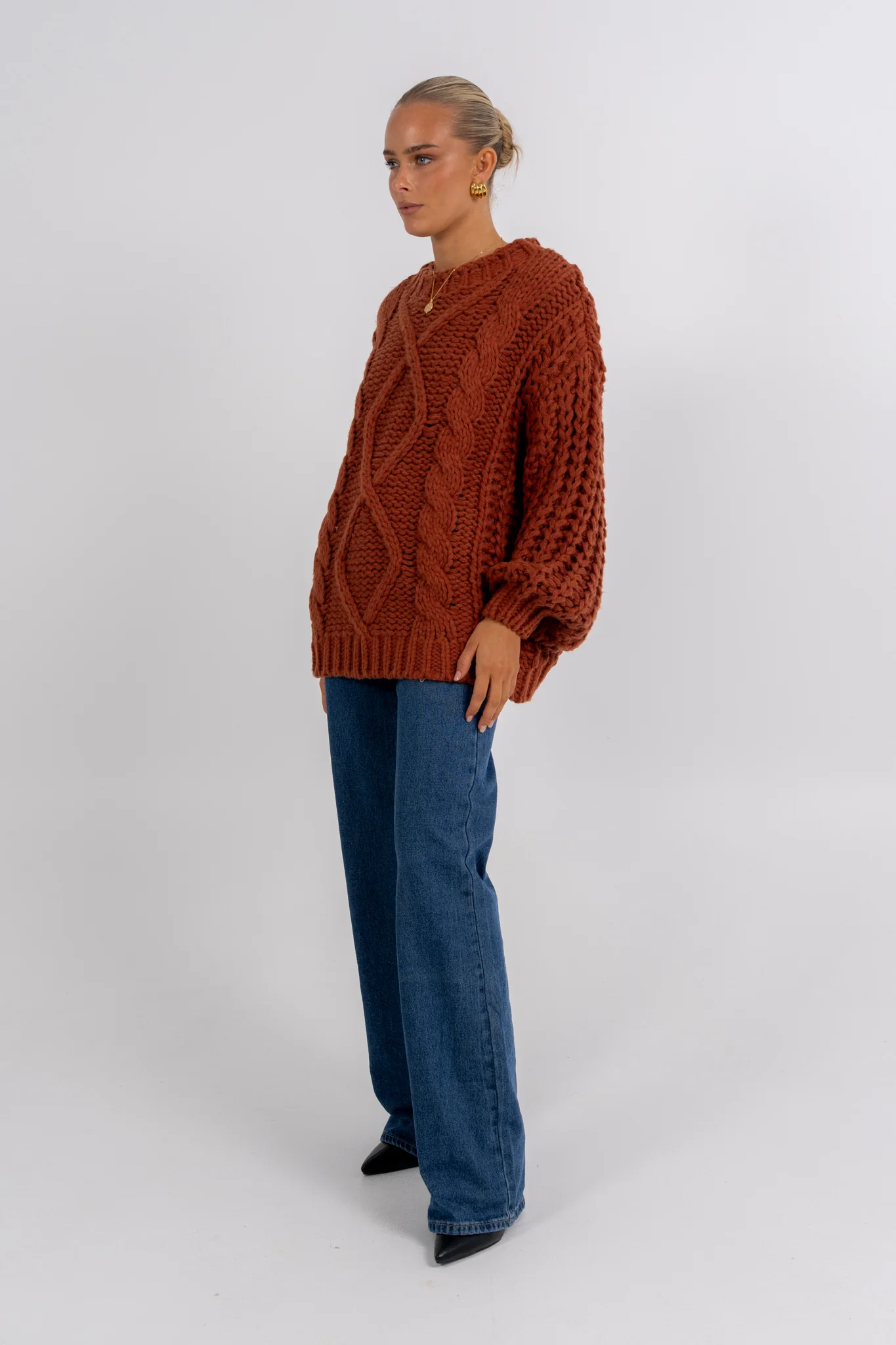 Nuriah Knit Jumper Rust - Image 6