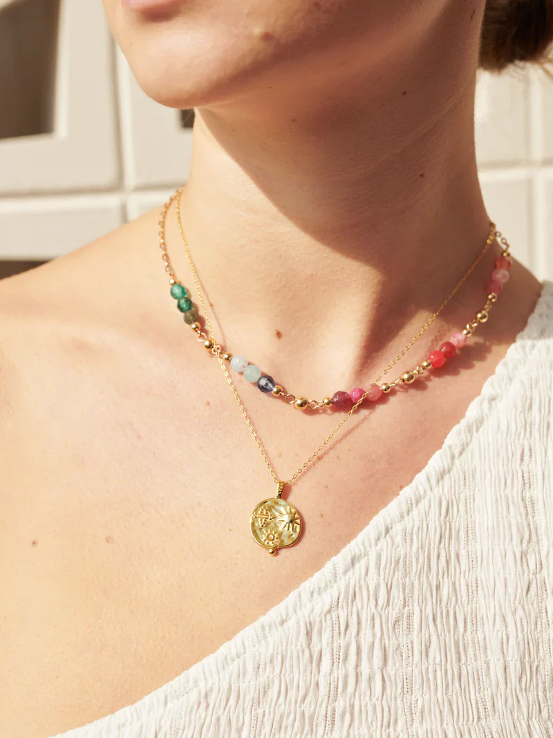 Ocean Coin Necklace Gold - Image 4