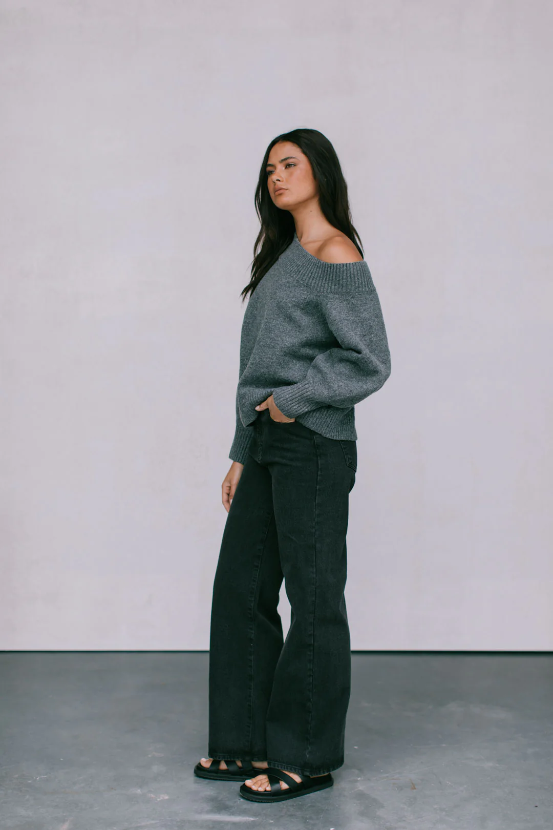 Omerson Jumper Charcoal Grey - Image 2