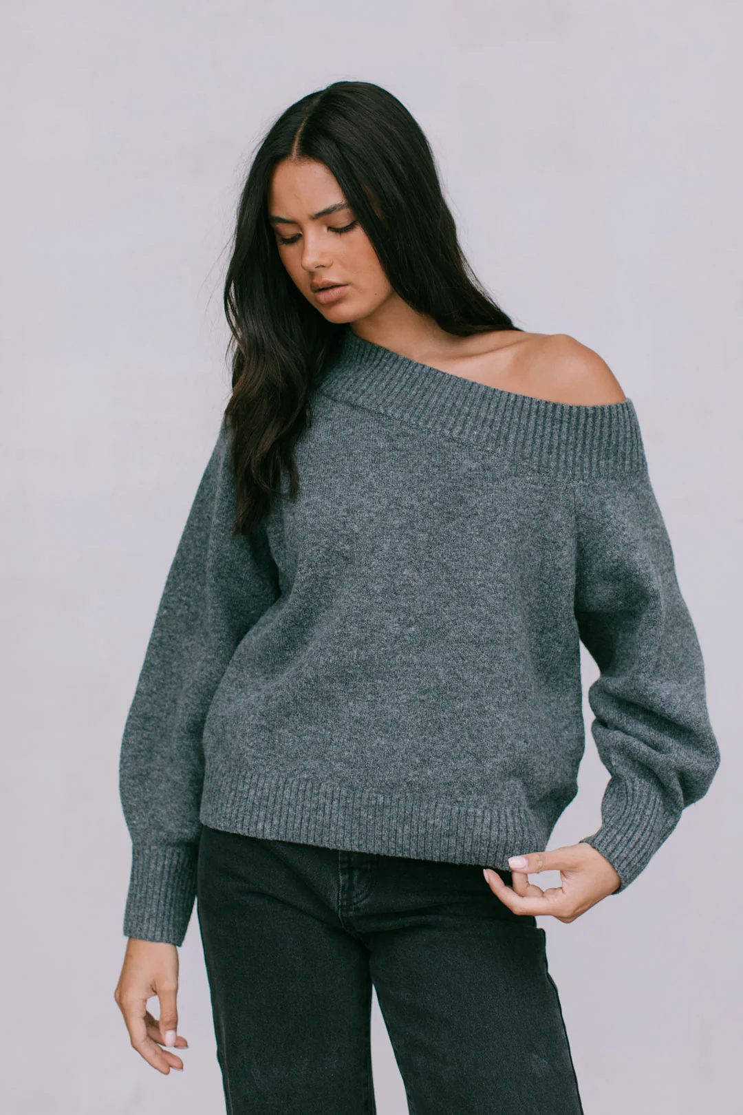 Omerson Jumper Charcoal Grey - Image 3