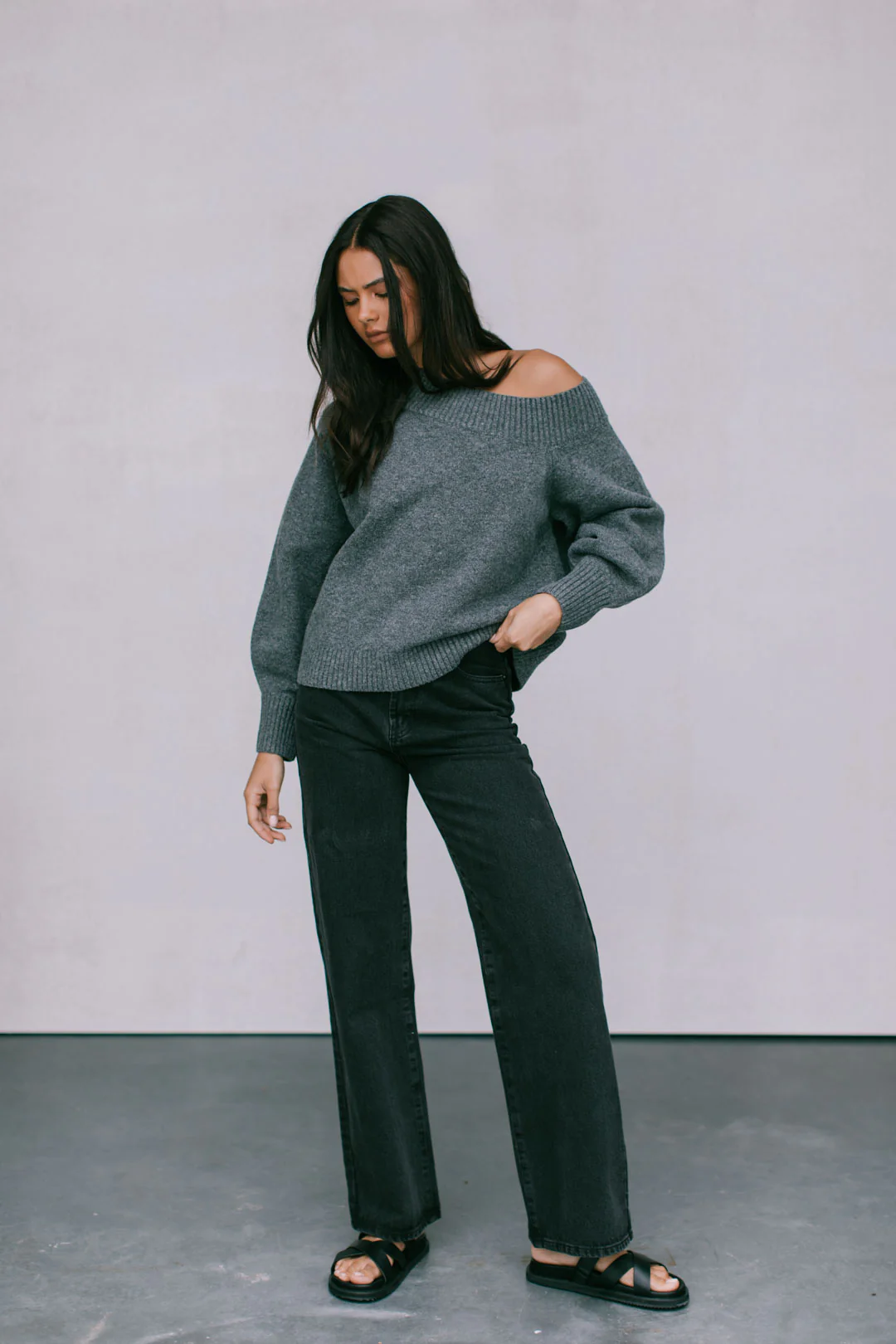 Omerson Jumper Charcoal Grey - Image 5