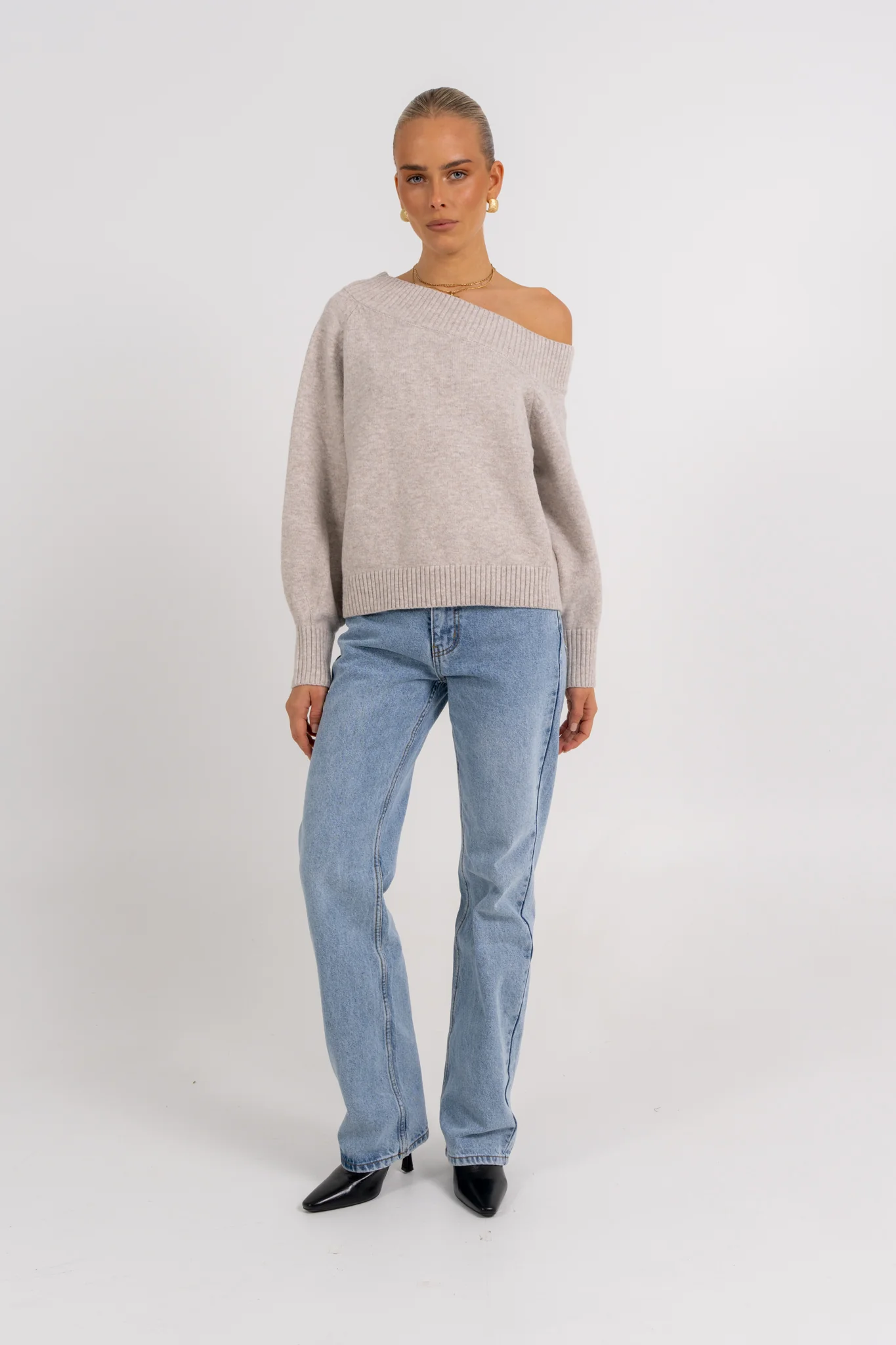Omerson Jumper Oatmeal Marle - Image 3