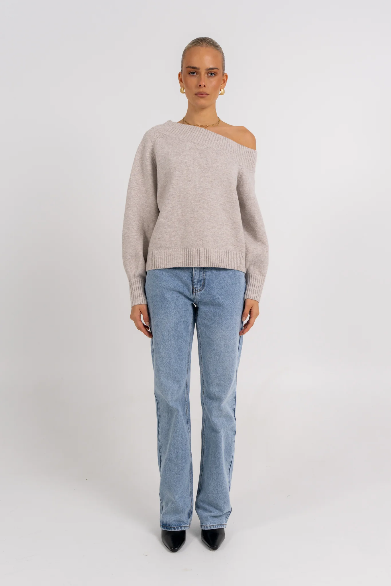 Omerson Jumper Oatmeal Marle - Image 6