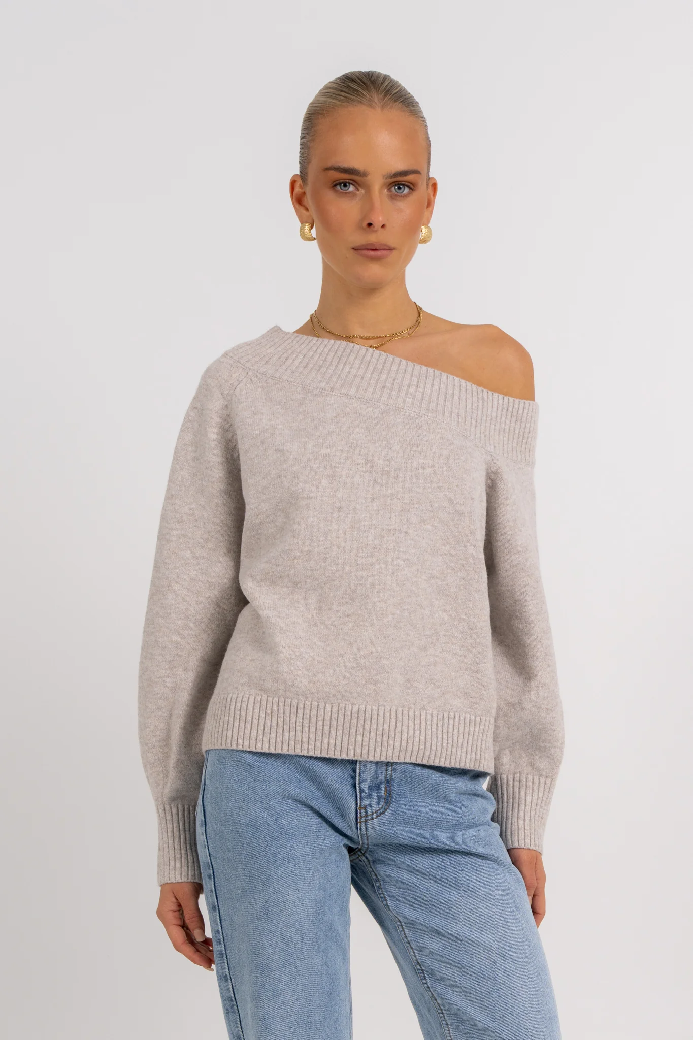 Omerson Jumper Oatmeal Marle - Image 7