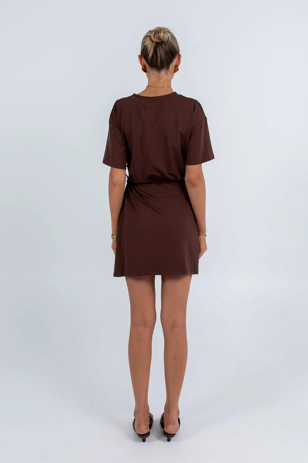 Oriana Mini Dress Chocolate - Image 8