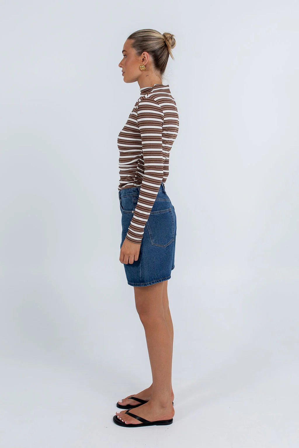 Orlando Top Brown Stripe - Image 4