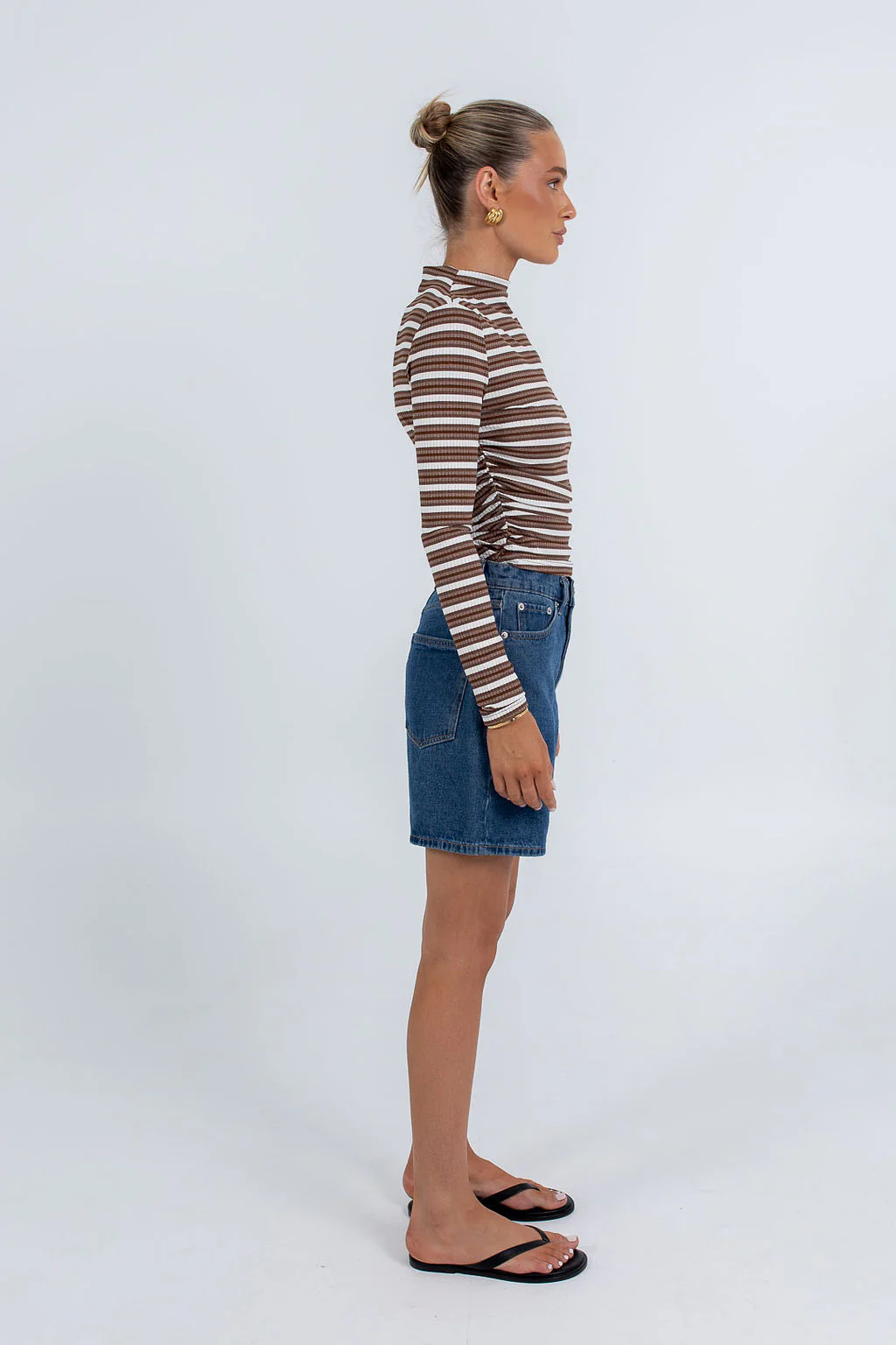Orlando Top Brown Stripe - Image 5