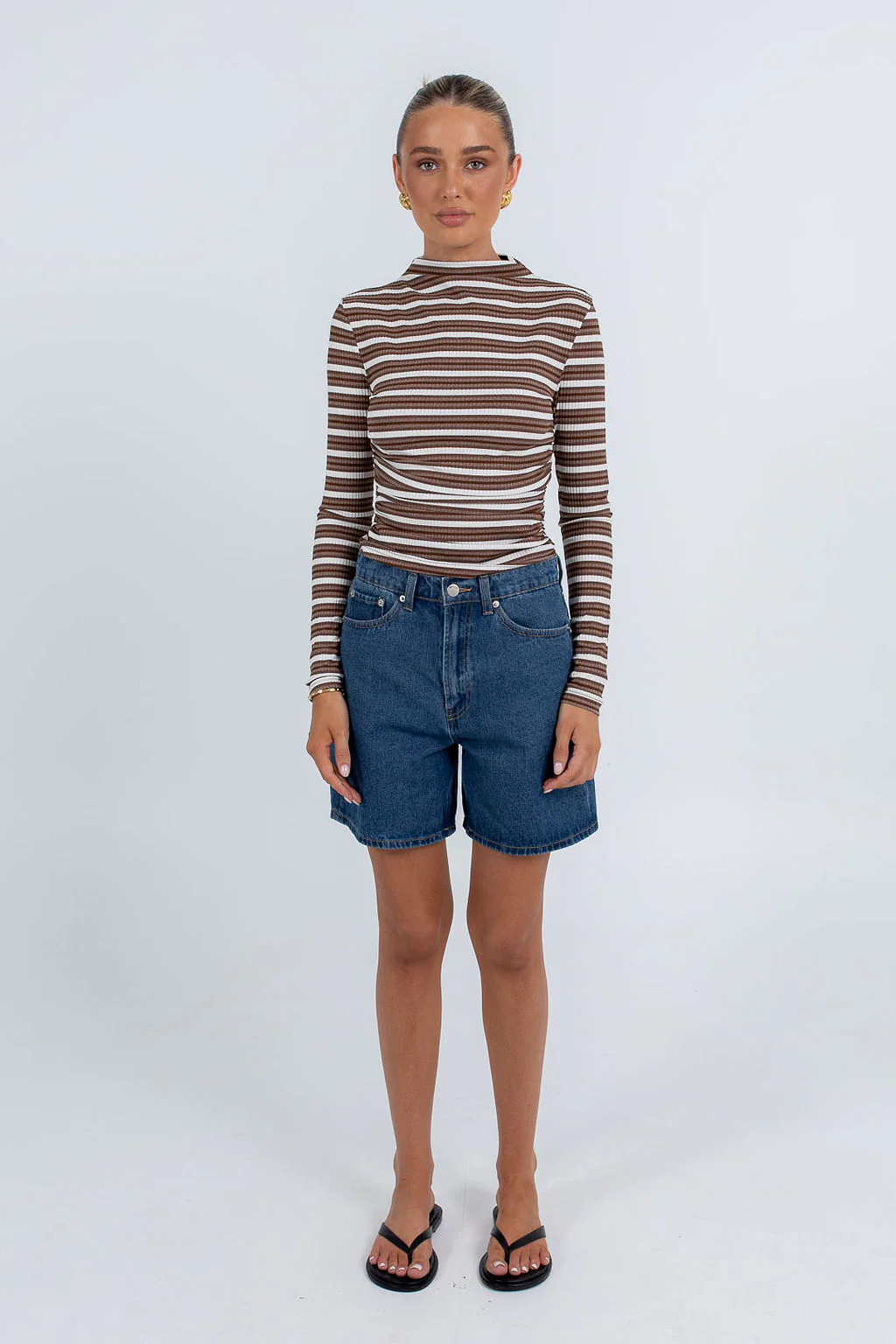 Orlando Top Brown Stripe - Image 6