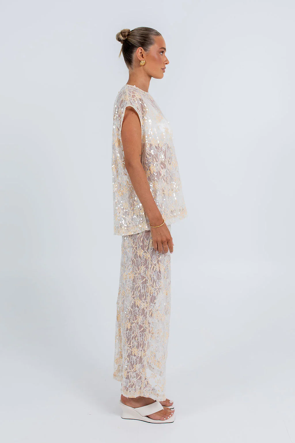 Paige Sequin Top Champagne - Image 10