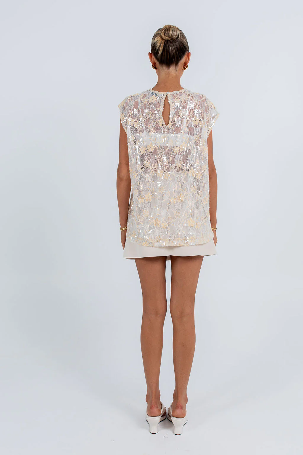 Paige Sequin Top Champagne - Image 11