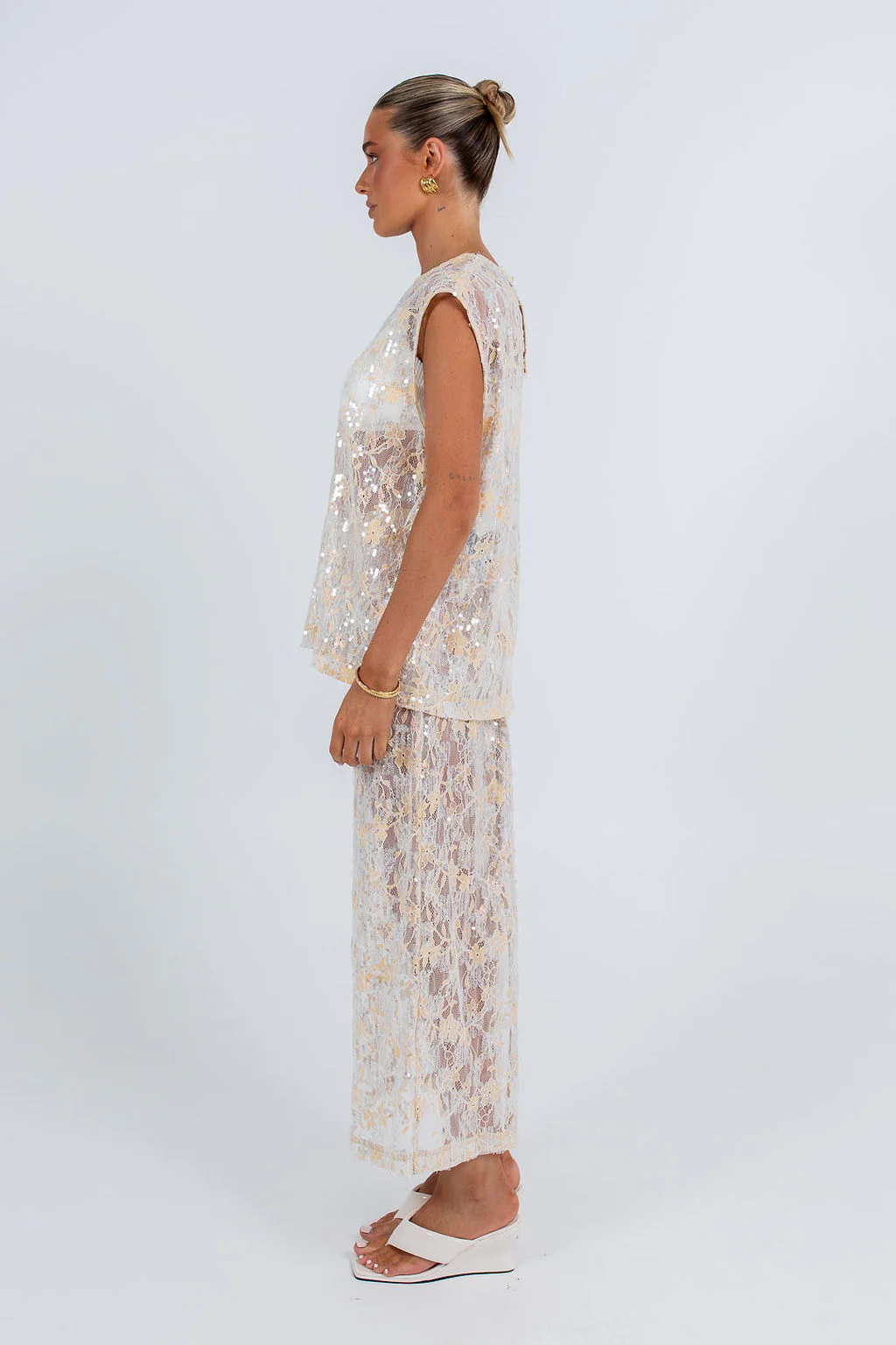 Paige Sequin Top Champagne - Image 12