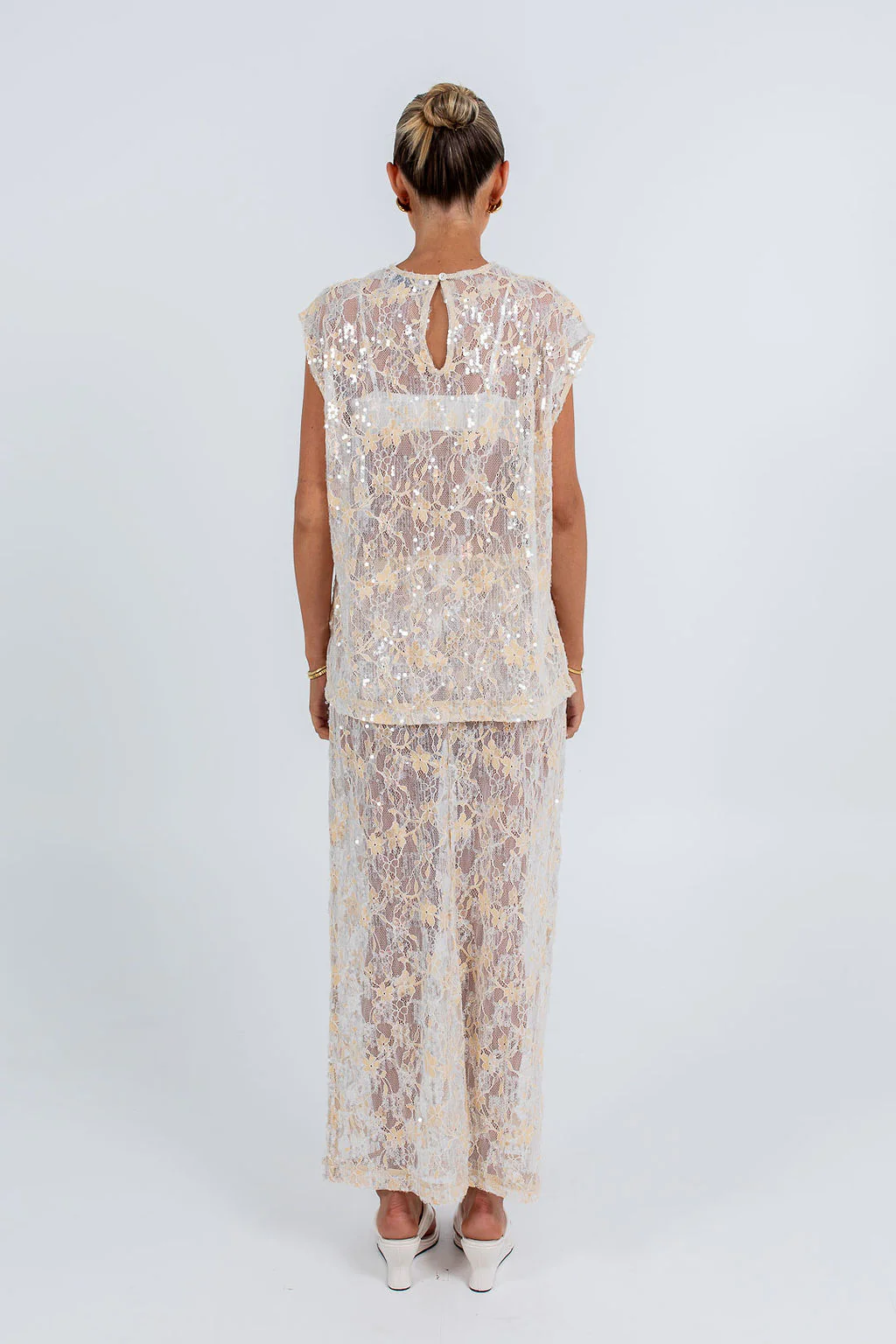 Paige Sequin Top Champagne - Image 5