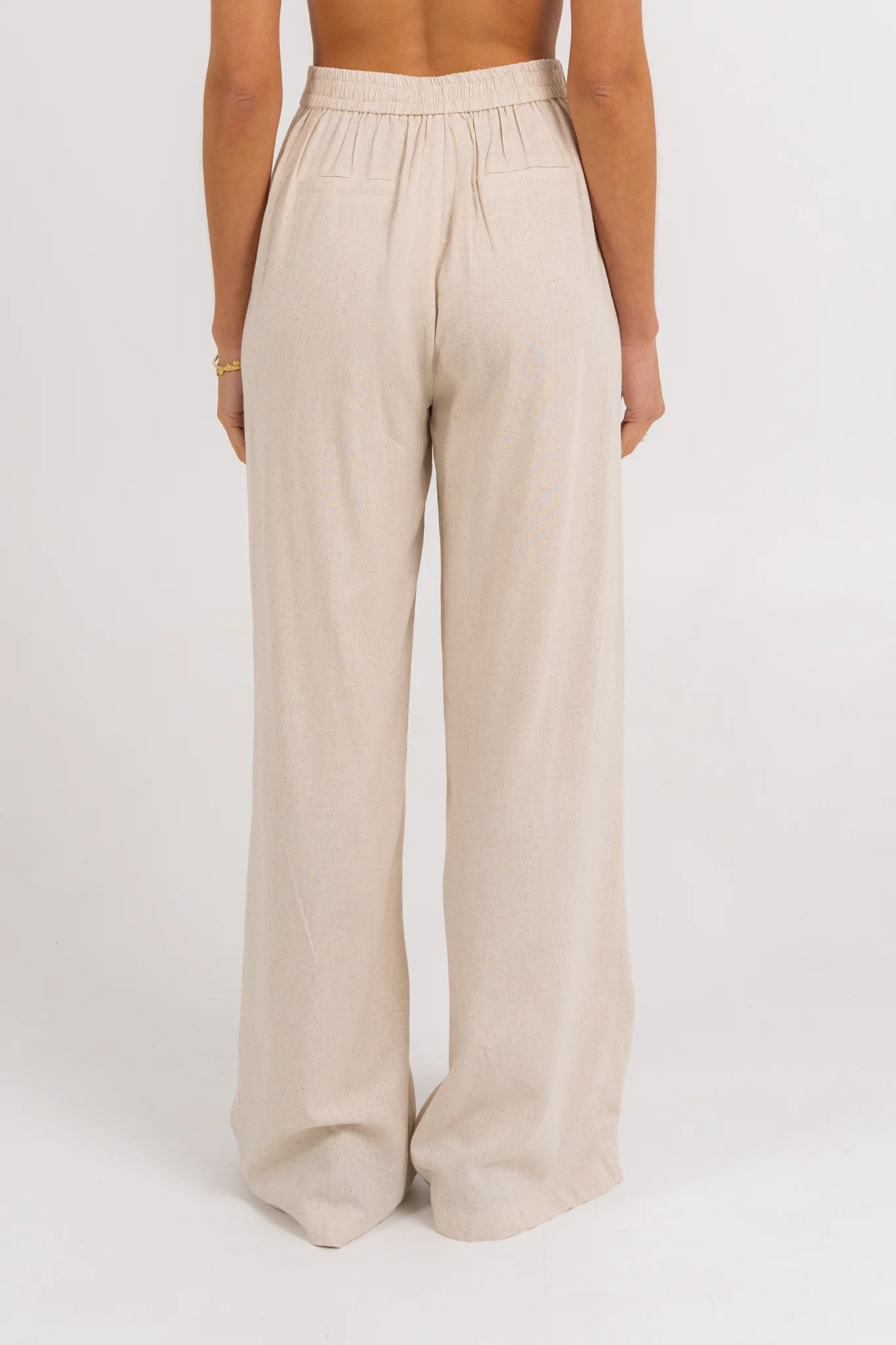Pazzo Linen Pants Oatmeal - Image 10