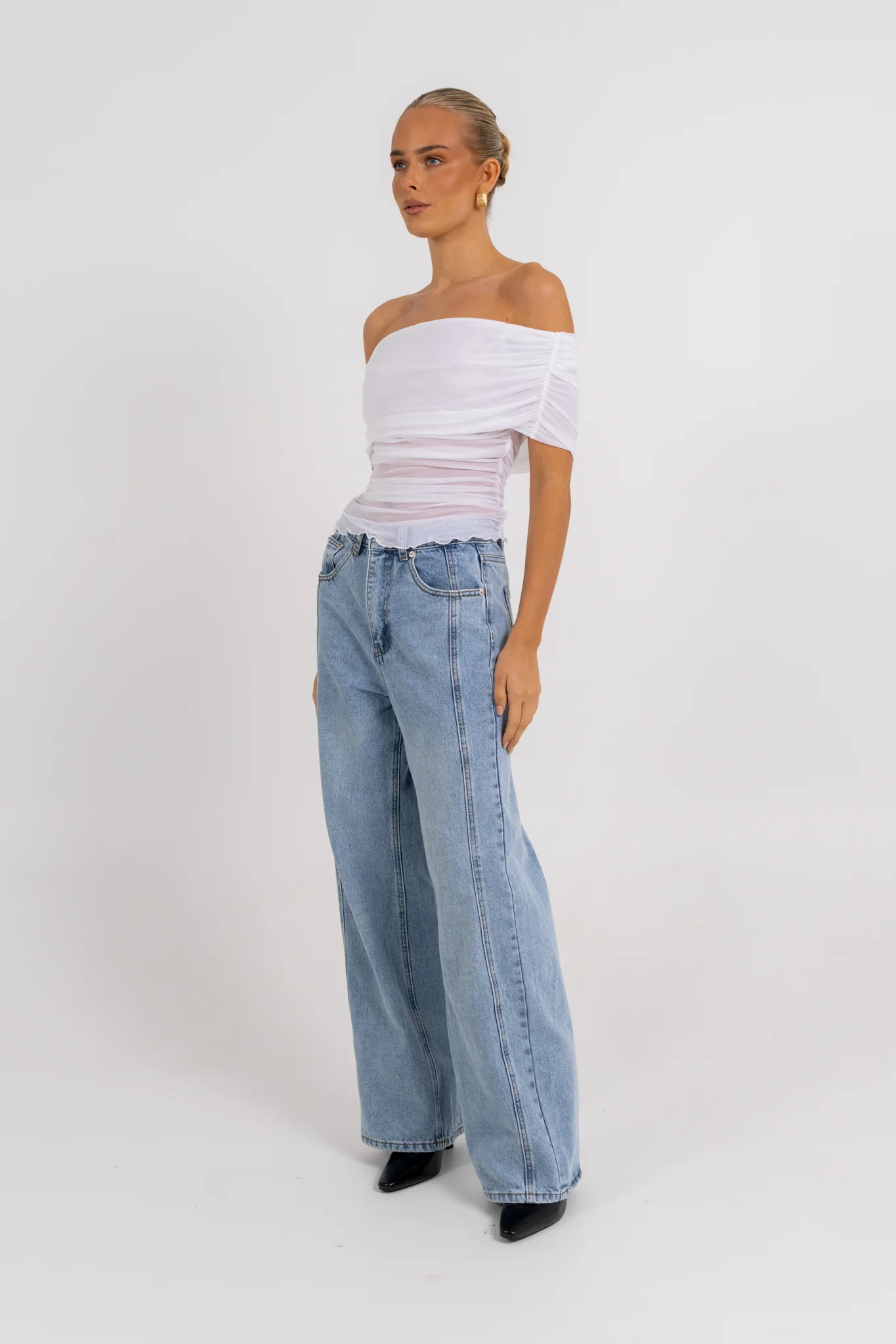 Penie Off-the-shoulder Top White - Image 3