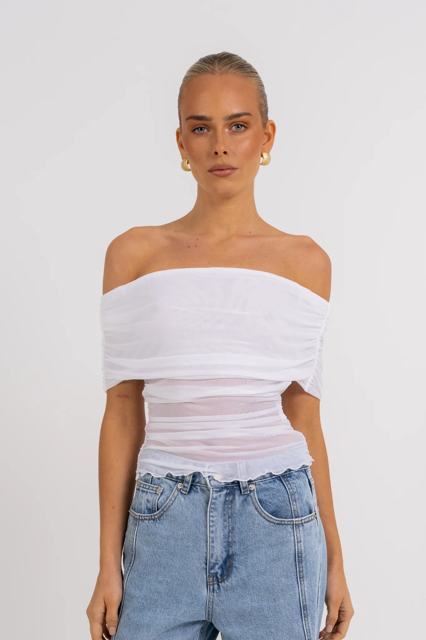 Penie Off-the-shoulder Top White - Image 6