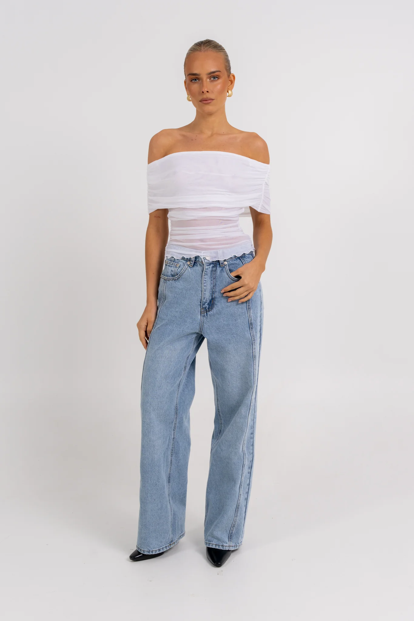 Penie Off-the-shoulder Top White - Image 9