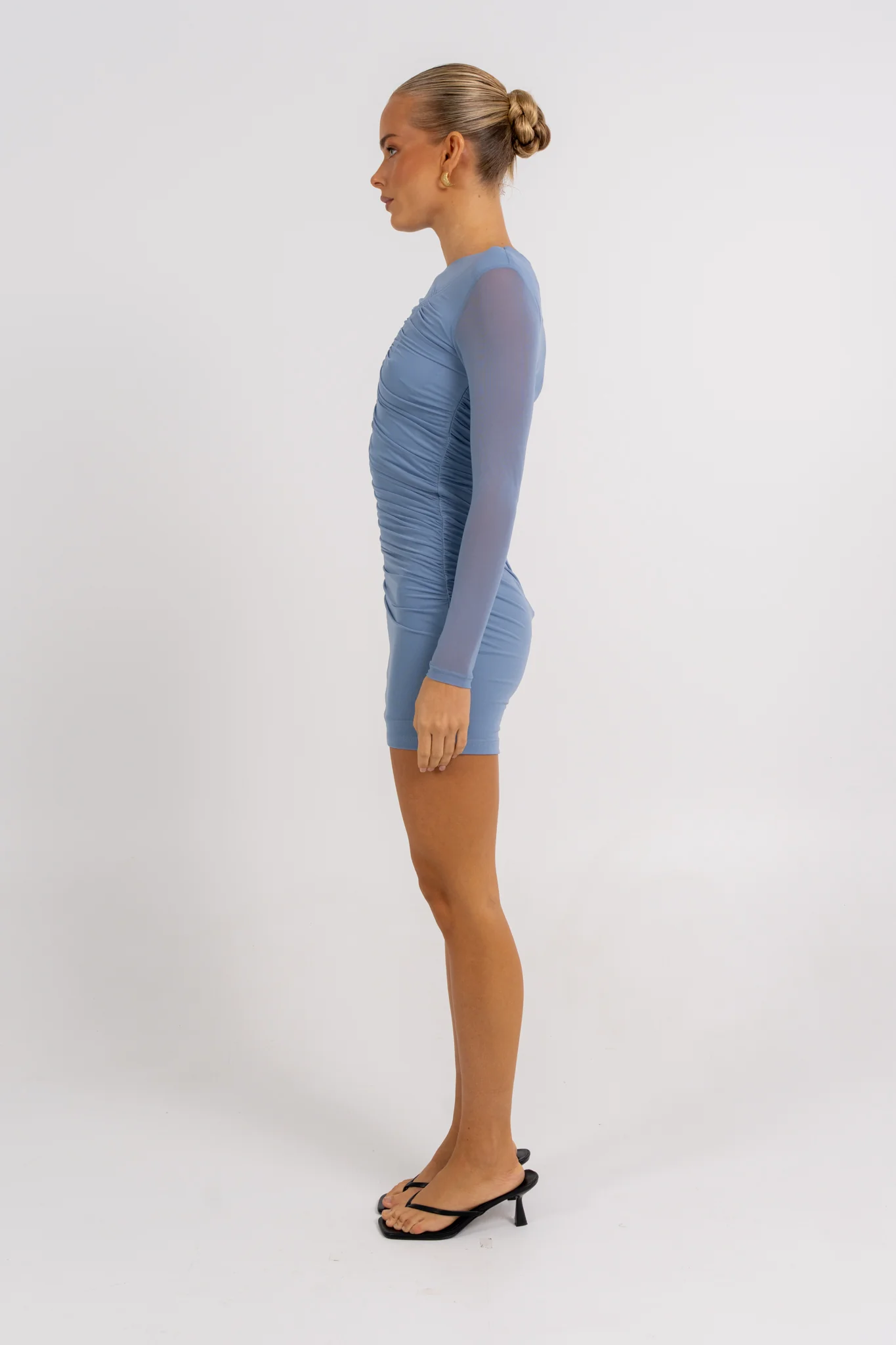 Phoebe Mini Dress Blue - Image 8