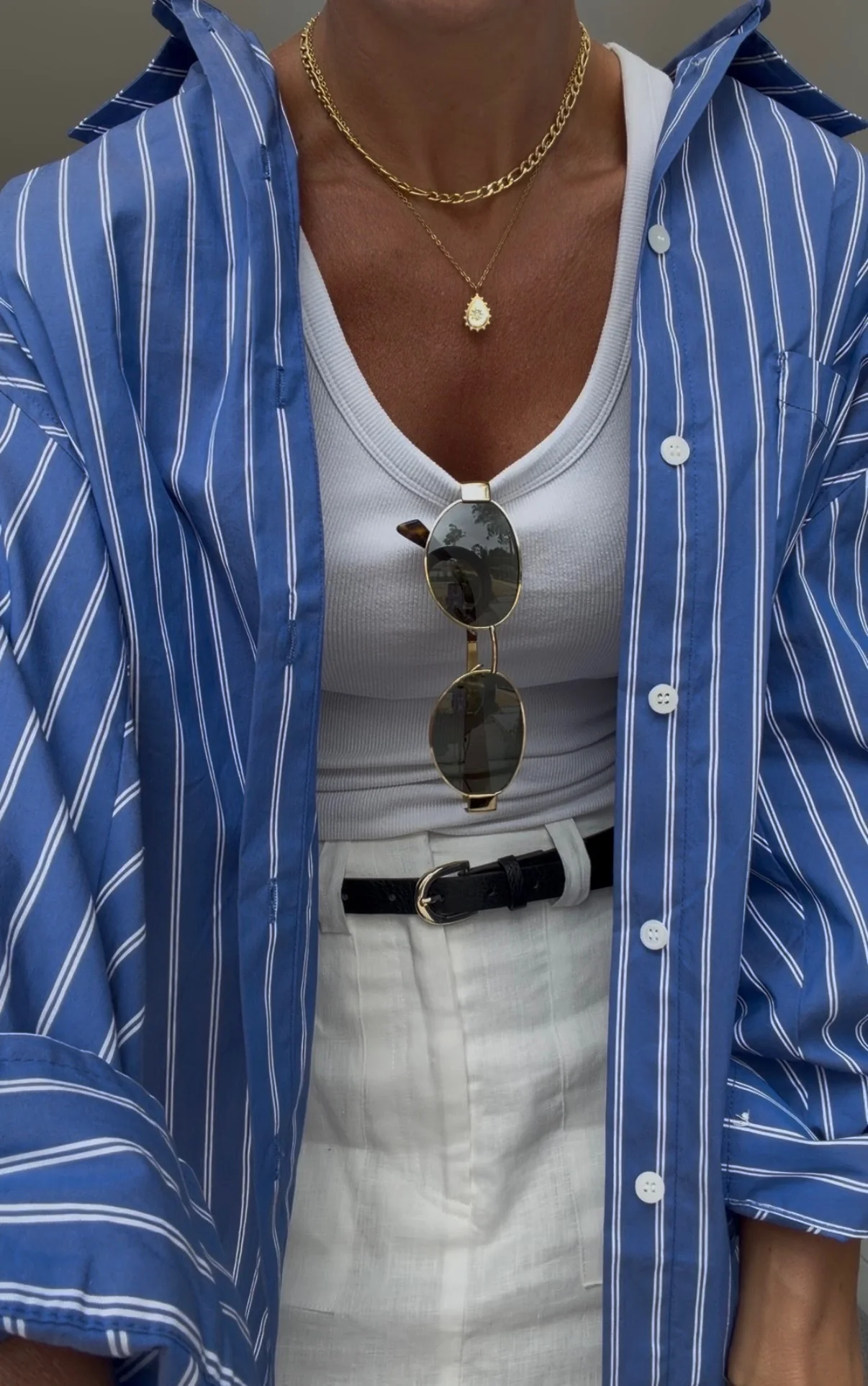Oliver Shirt White Stripe - Image 13