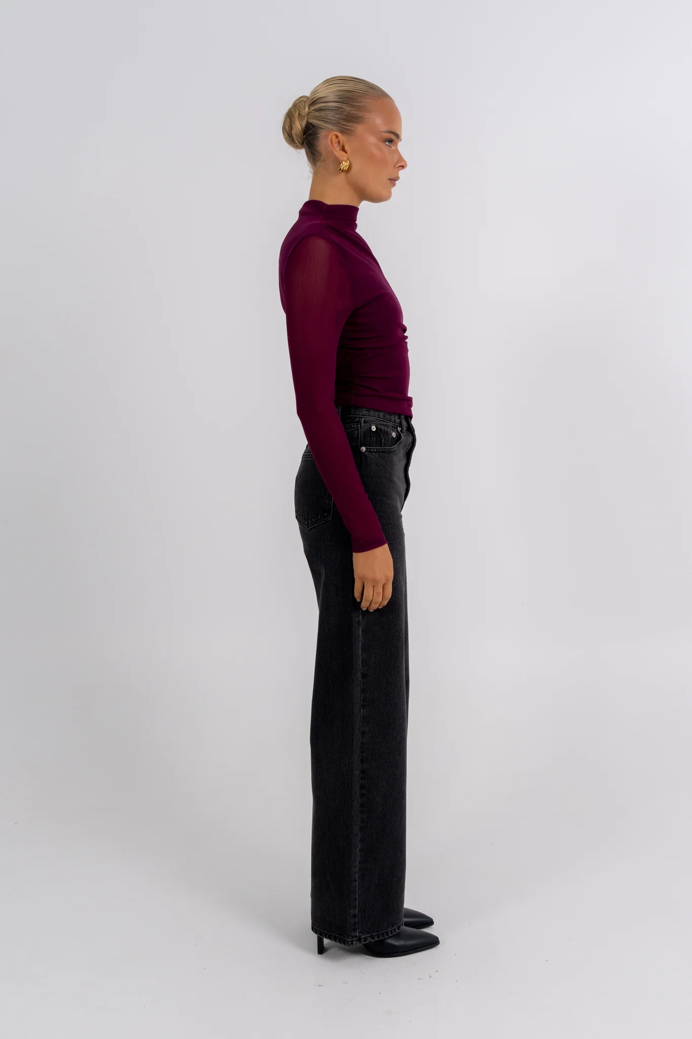 PRE ORDER Dakitah Long Sleeve Top Burgundy - Image 8