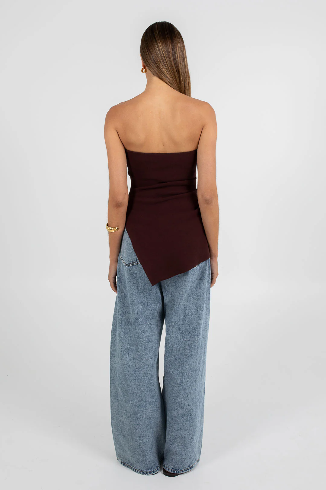Darcie Strapless Top Chocolate - Image 3
