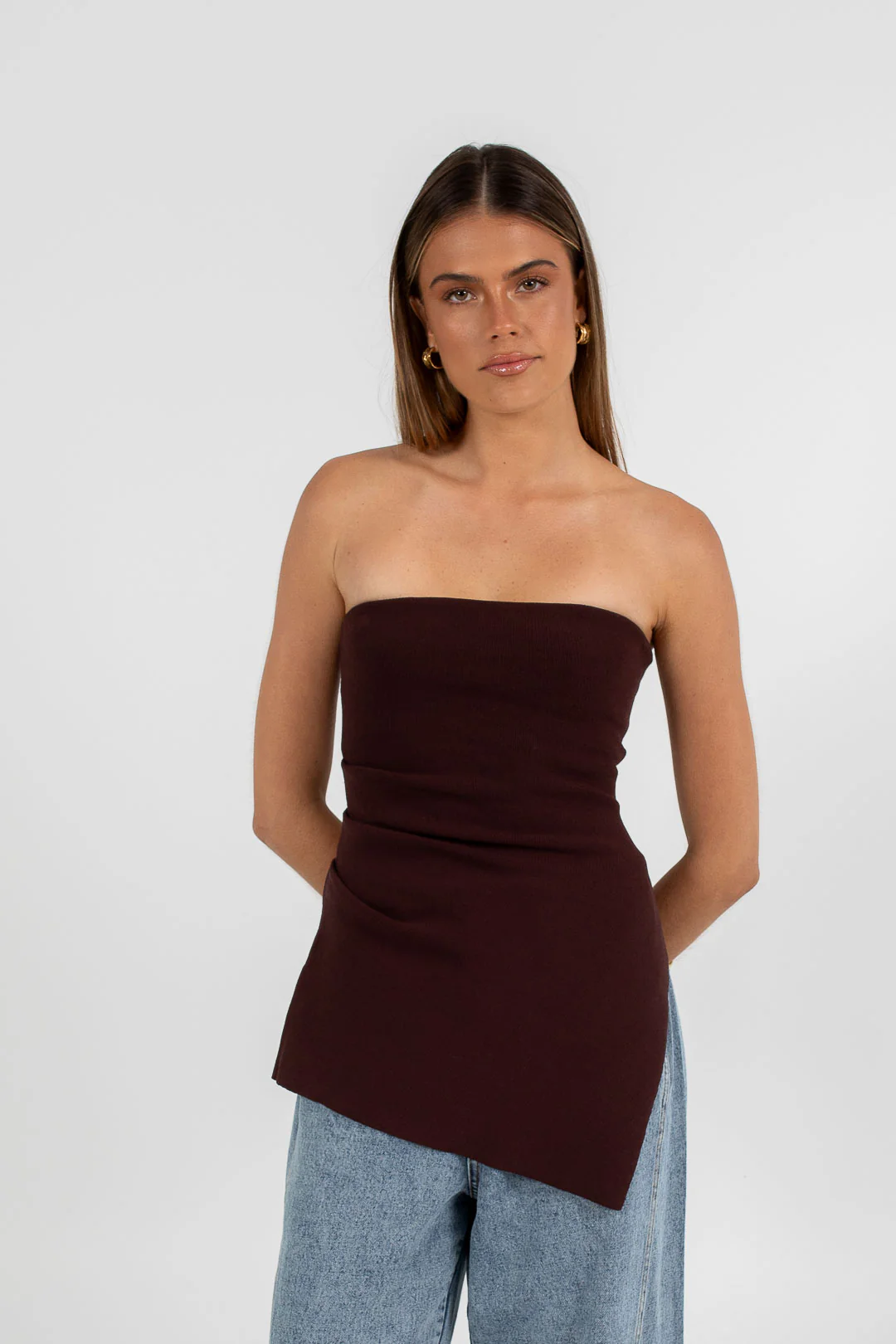Darcie Strapless Top Chocolate - Image 5
