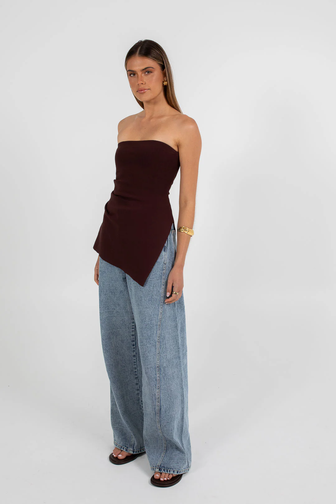 Darcie Strapless Top Chocolate - Image 6