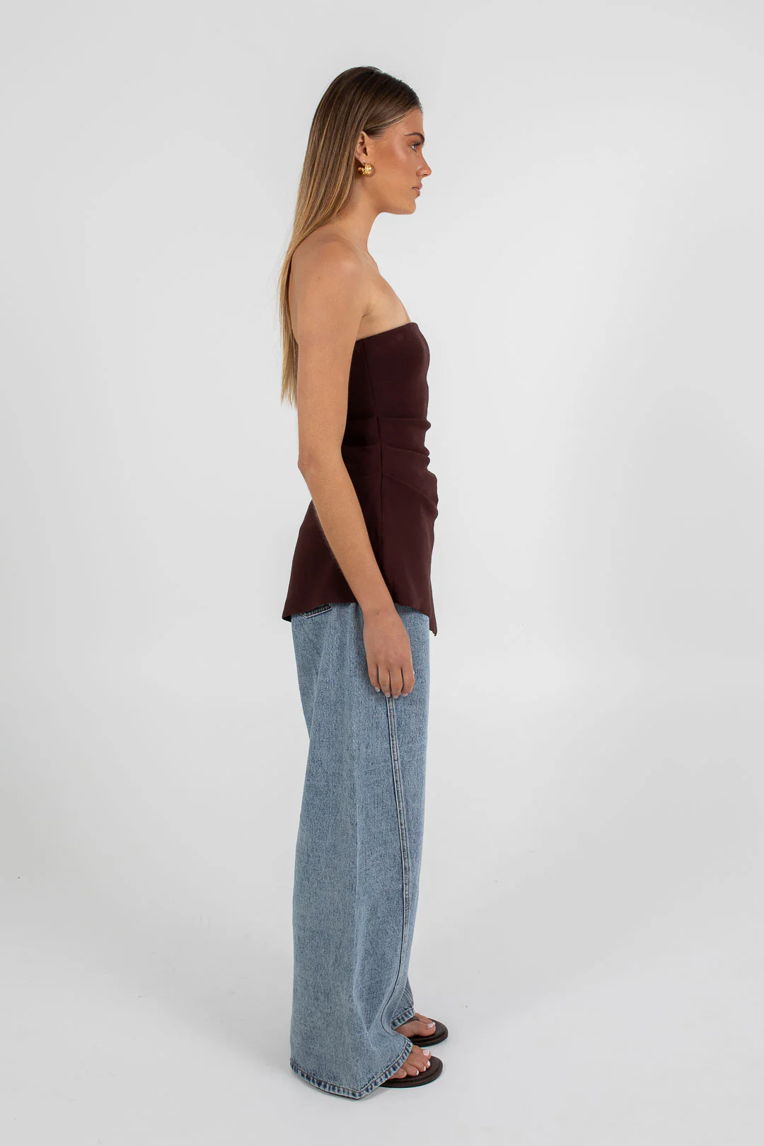 Darcie Strapless Top Chocolate - Image 7