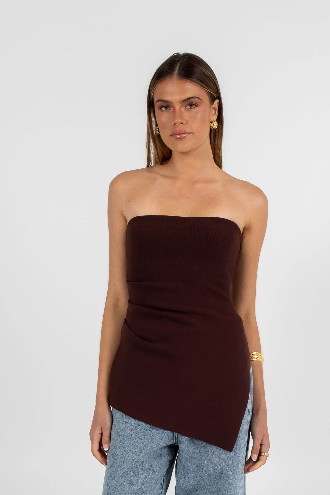 Darcie Strapless Top Chocolate - Image 8