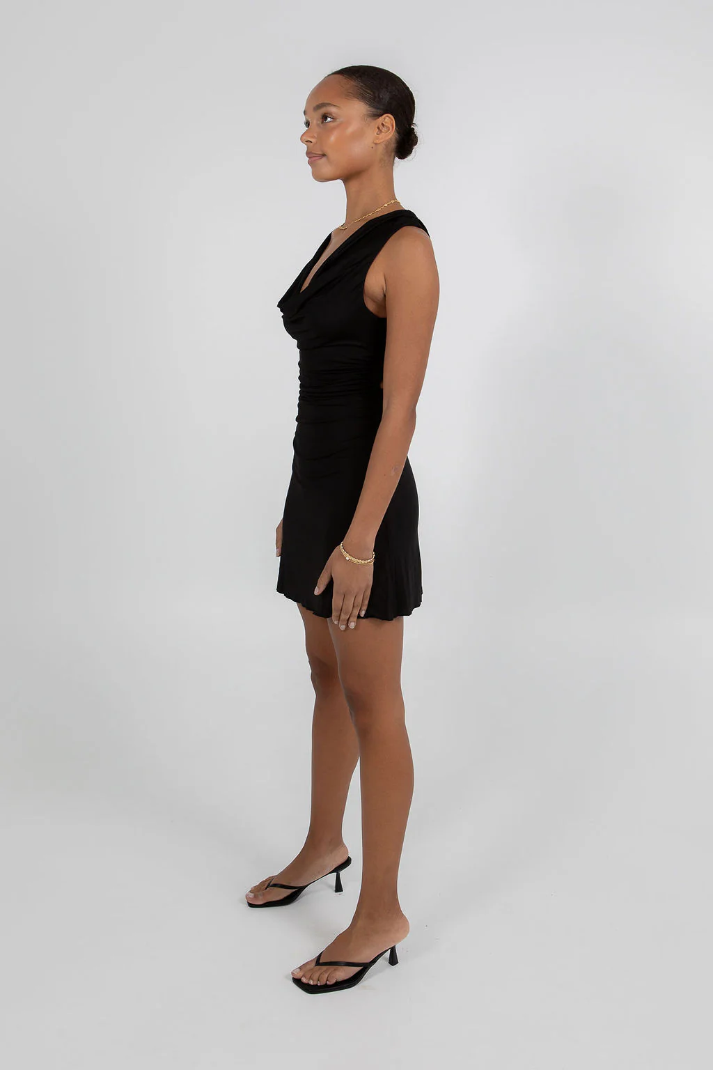 Flossie Mini Dress Black - Image 6