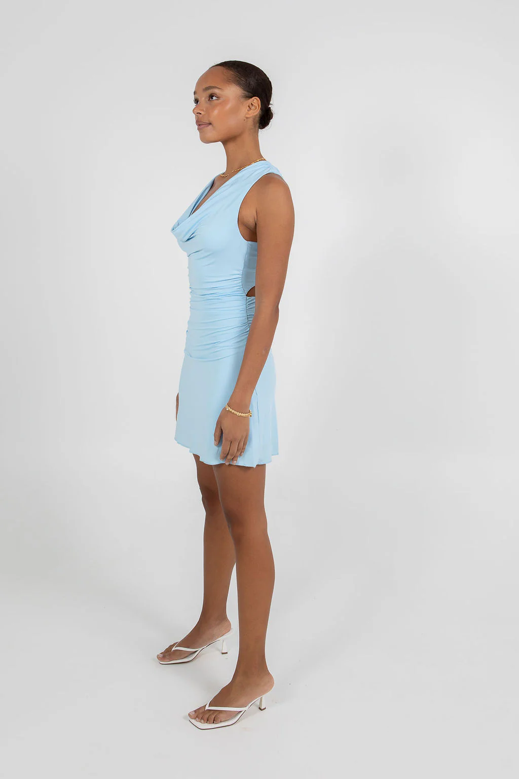 Flossie Mini Dress Baby Blue - Image 2
