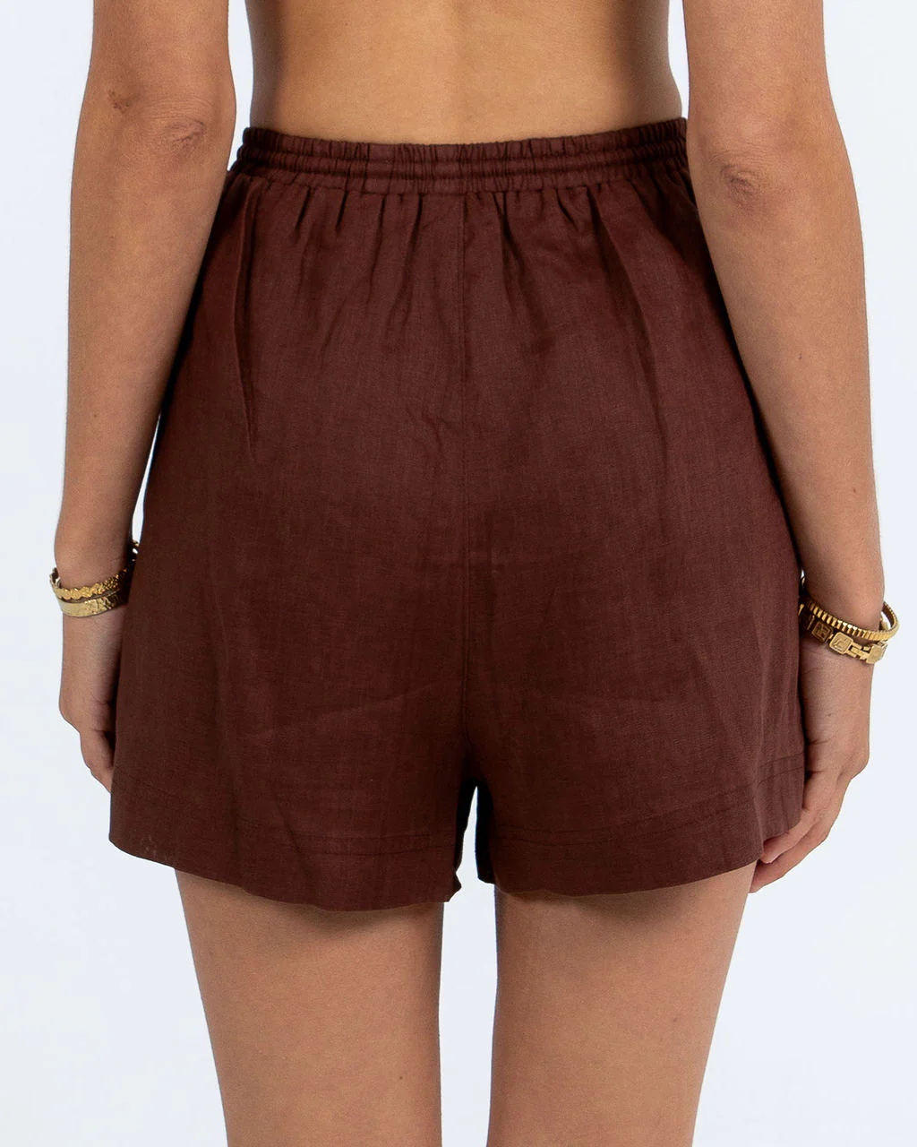 Galina Linen Short Chocolate - Image 5