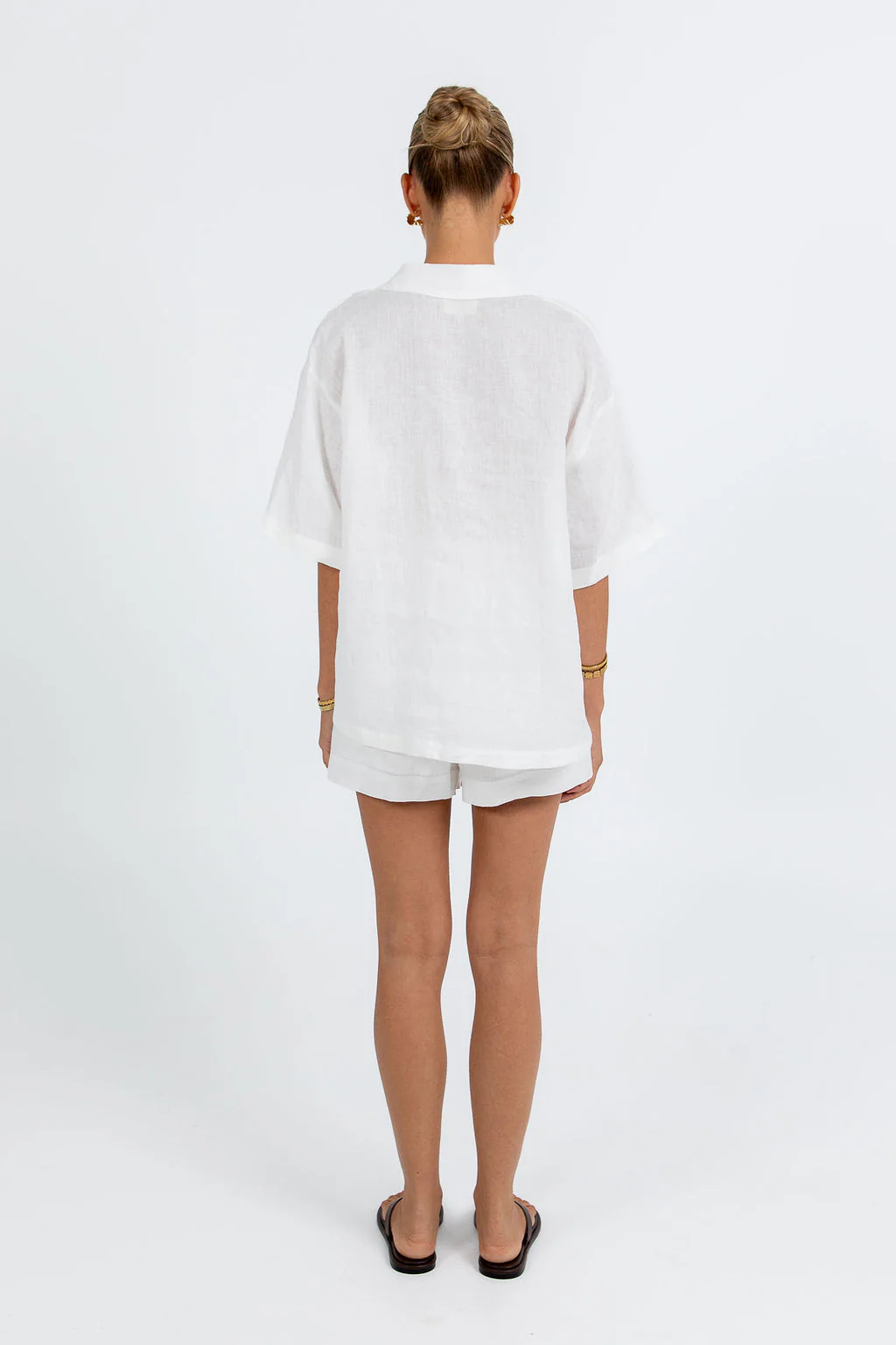 Galina Linen Short White - Image 9