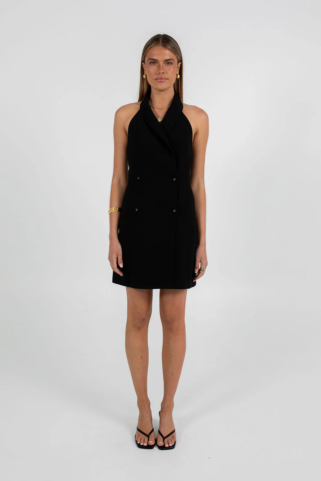Grayson Mini Dress Black - Image 3