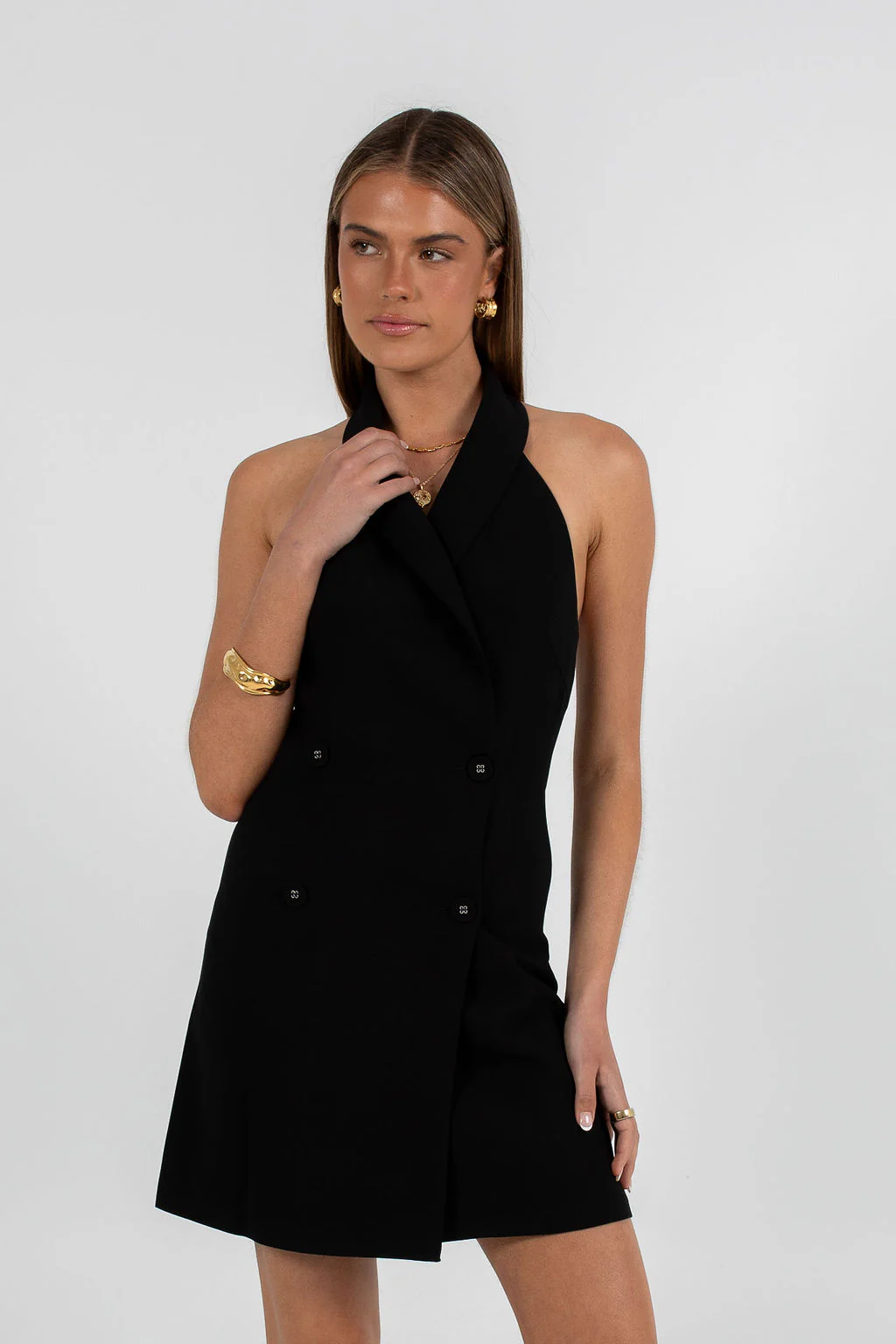 Grayson Mini Dress Black - Image 4