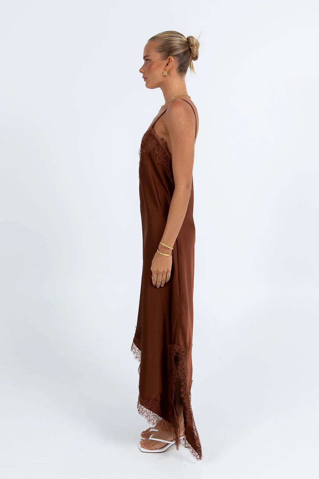 Hallie Midi Dress Brown - Image 8