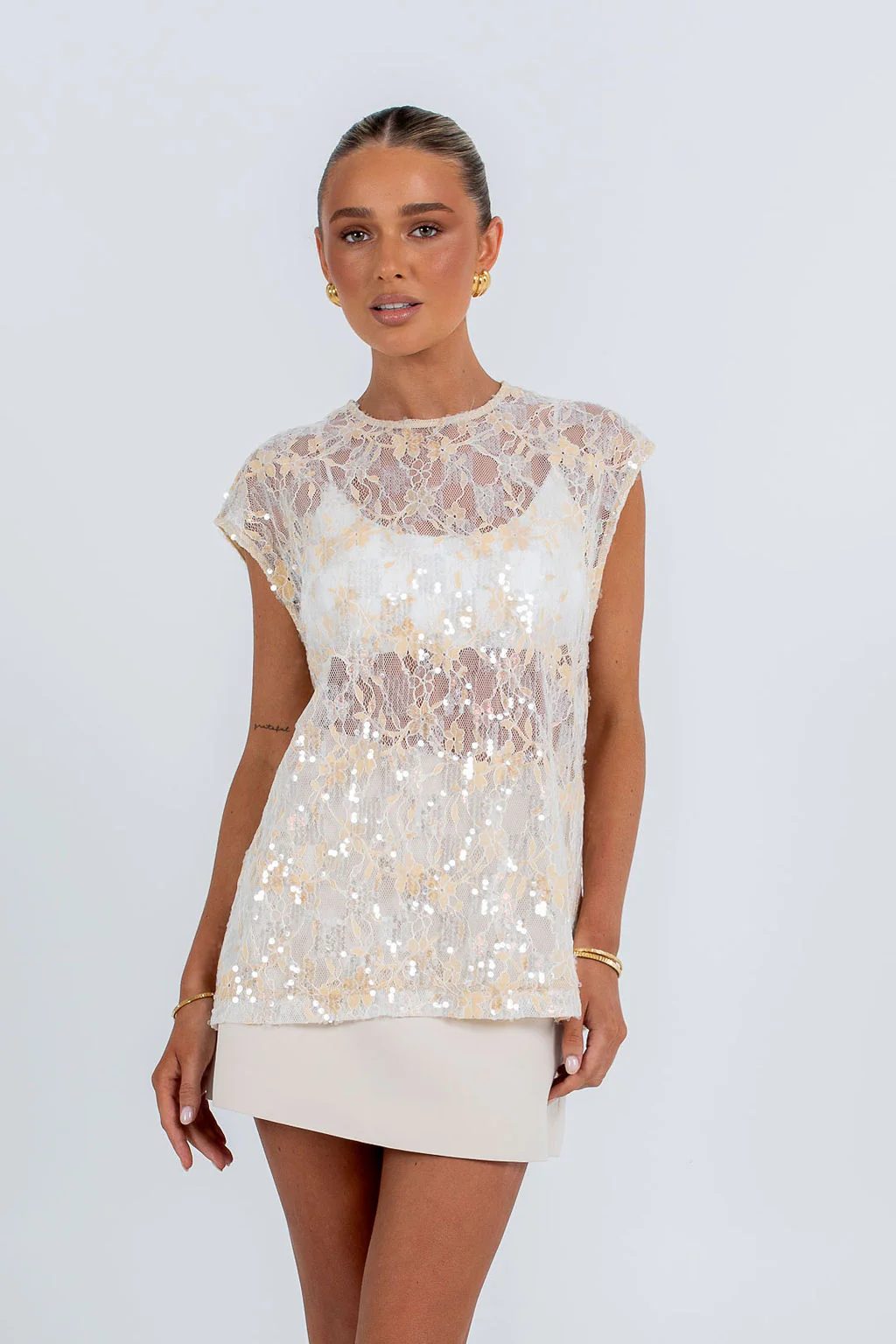 Mallory Mini Skirt Bone - Image 11