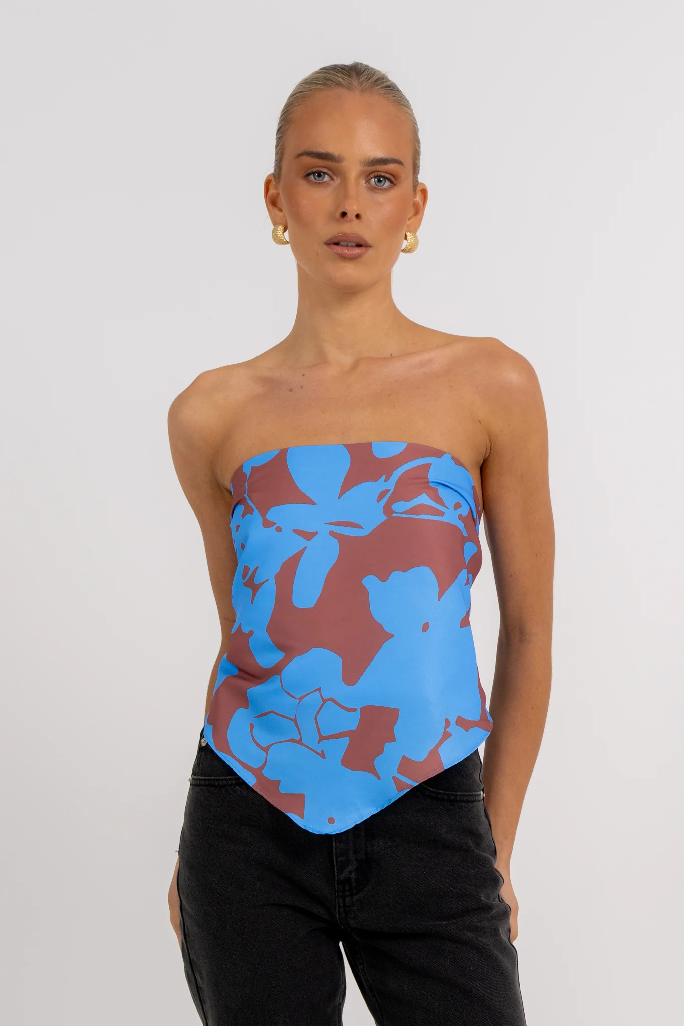 Mimi Scarf Top Azurosa Print - Image 4