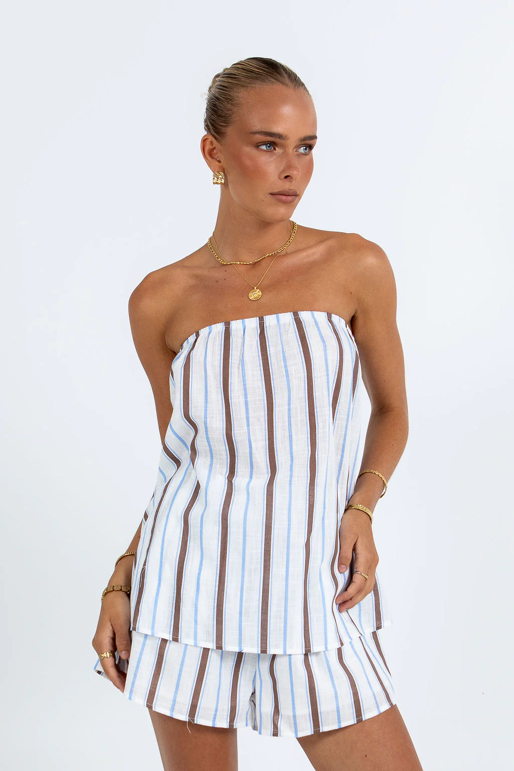 Olessia Set Chocolate Stripe