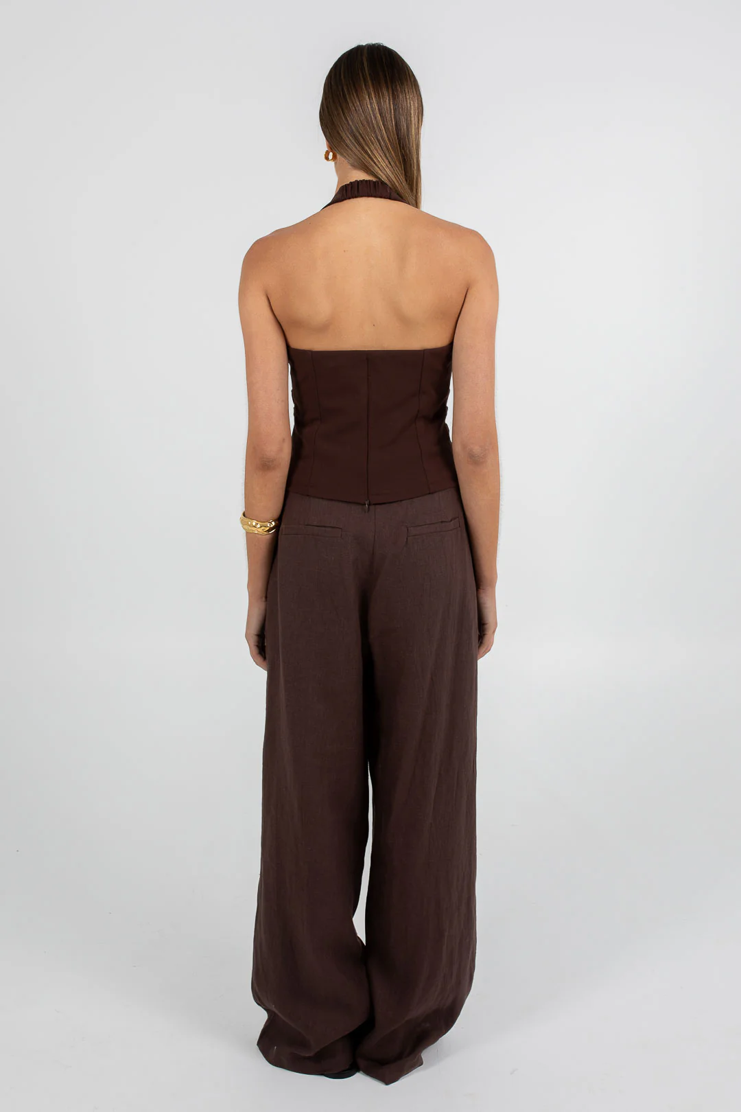 Rilee Halter Top Chocolate - Image 3